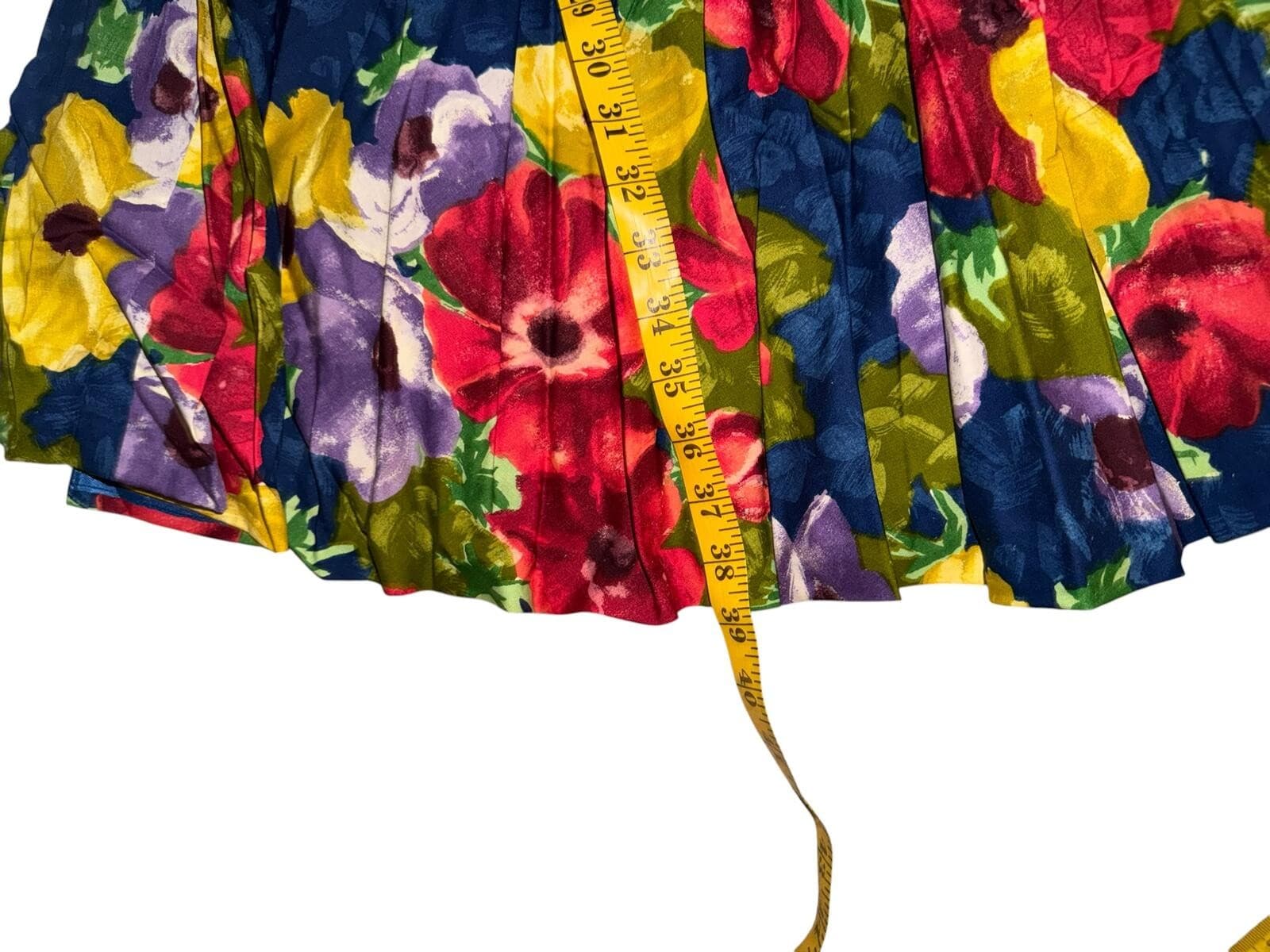 Vintage 60s Sam Friedlander Saturated Floral Dress Sz S/M Cottagecore Retro - Thumbnail 3