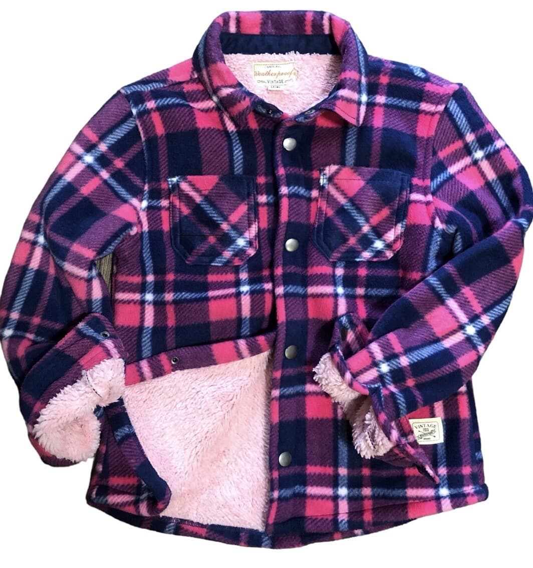 WEATHERPROOF-Plaid Cozy Sz 7-8 preppystyle Normcore kidcore - Image 1