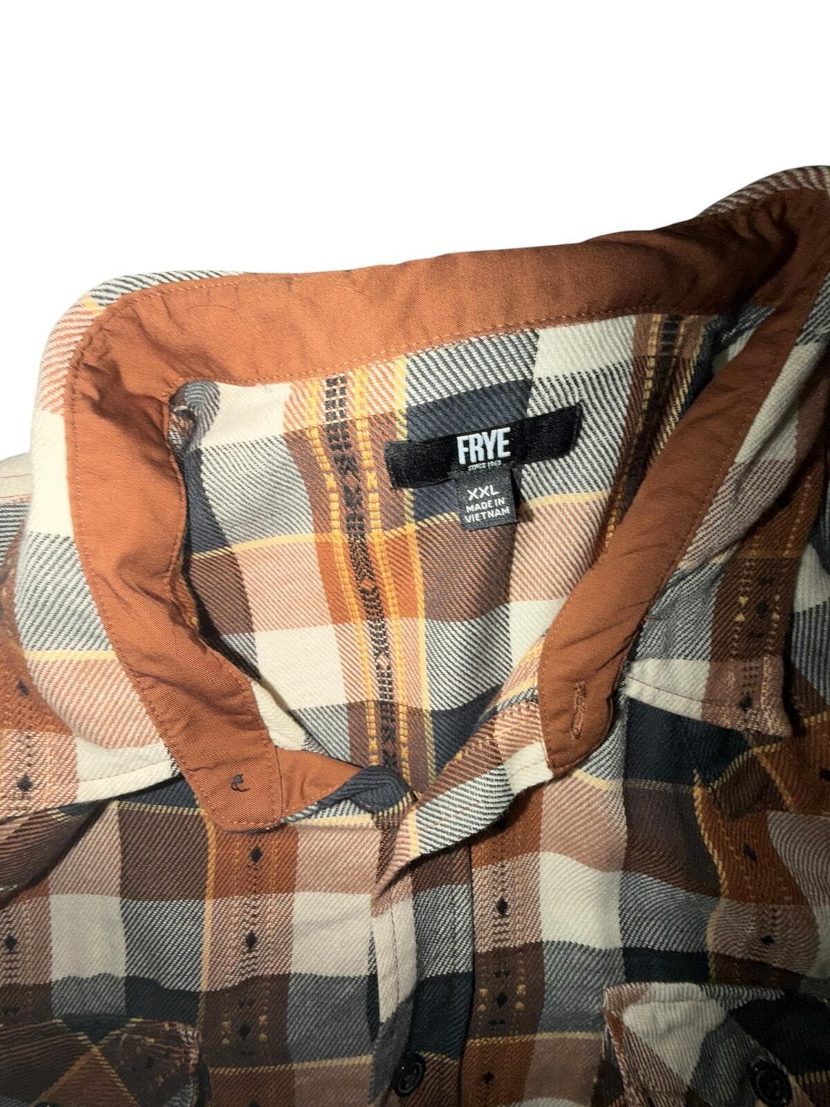 Frye Men’s Jacquard Flannel Shirt Sz XXL Preppy Gorpcore Outdoor Style - Thumbnail 4