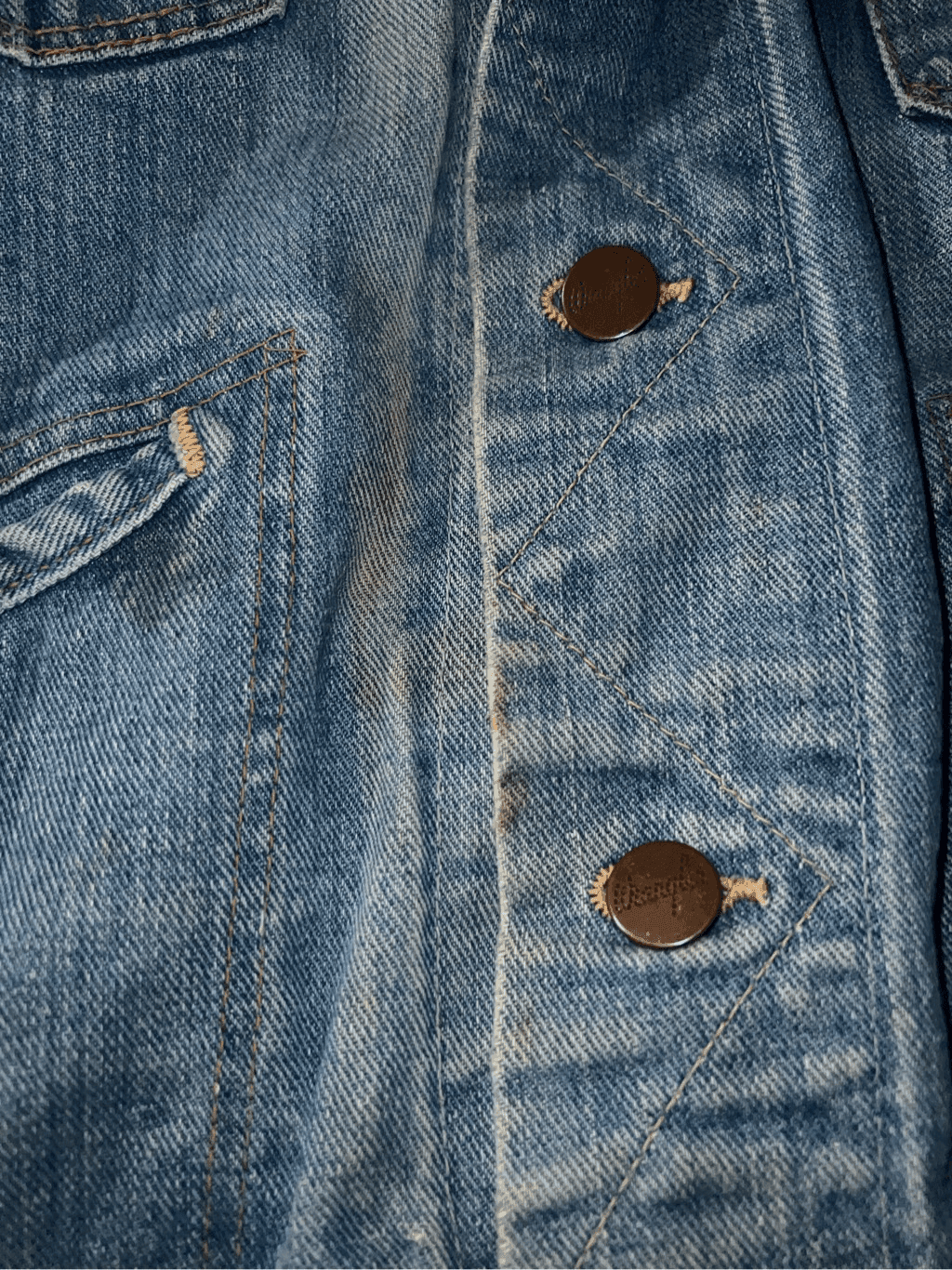 1970s Wrangler Art Denim Jacket, Western, Hippie Biker vintage sz 32 (xs or s) - Thumbnail 8