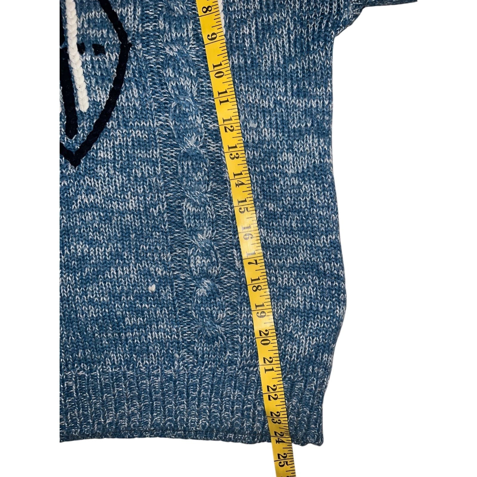 Vintage Rare McGregor Blue Sweater Sz M 60s 70s 80s Retro Acrylic - Thumbnail 4