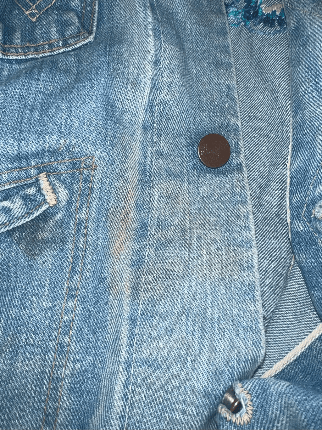 1970s Wrangler Art Denim Jacket, Western, Hippie Biker vintage sz 32 (xs or s) - Thumbnail 7