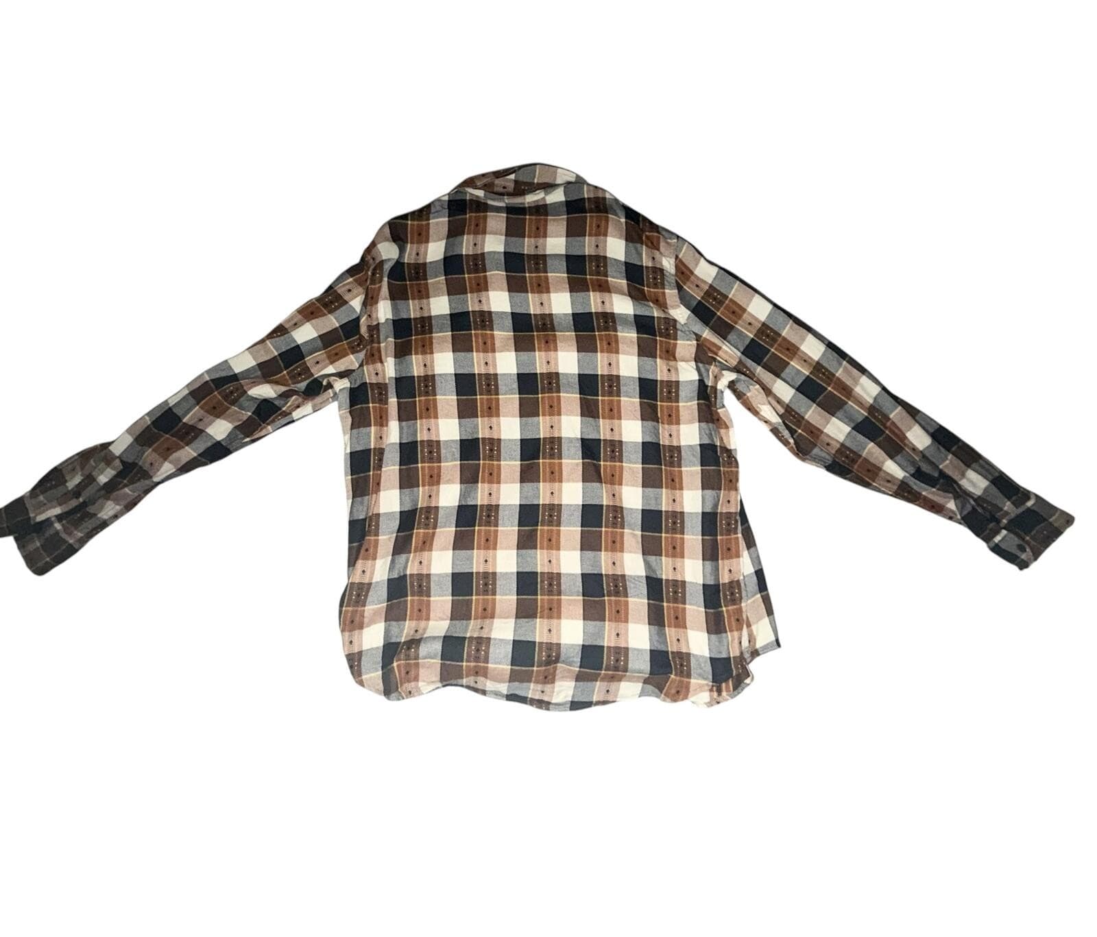 Frye Men’s Jacquard Flannel Shirt Sz XXL Preppy Gorpcore Outdoor Style - Thumbnail 3