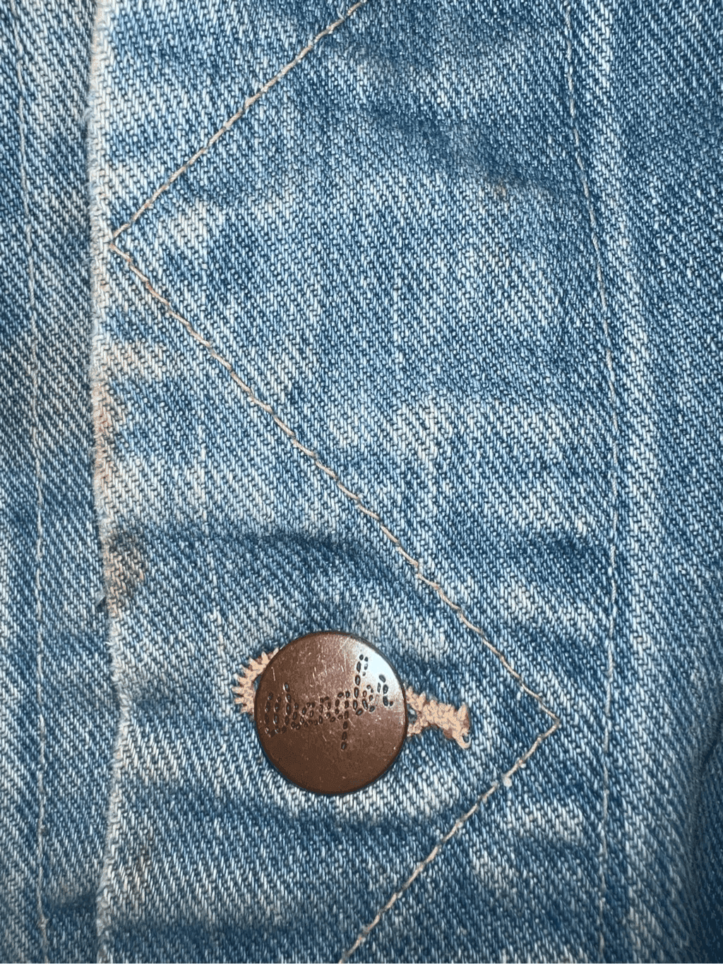 1970s Wrangler Art Denim Jacket, Western, Hippie Biker vintage sz 32 (xs or s) - Thumbnail 6