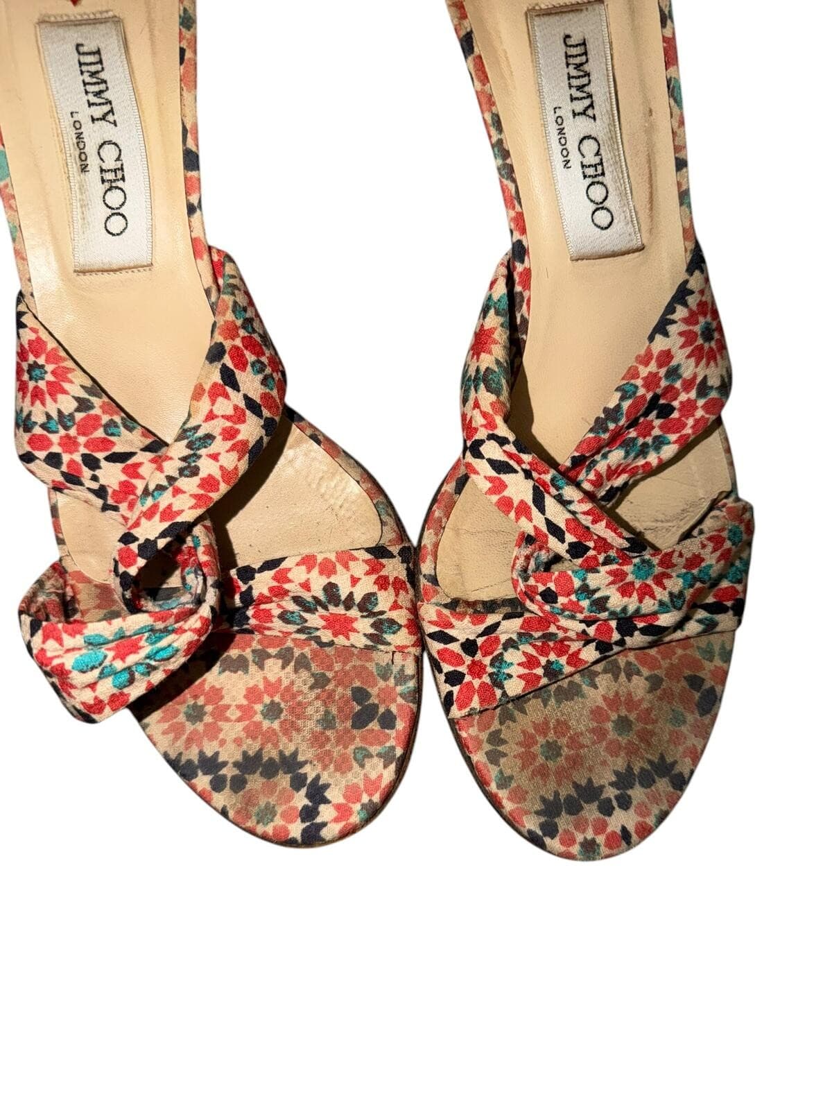 Jimmy Choo Orange Slip-On Kitten Heels Sz 40 Designer Luxury Statement Shoes - Thumbnail 7