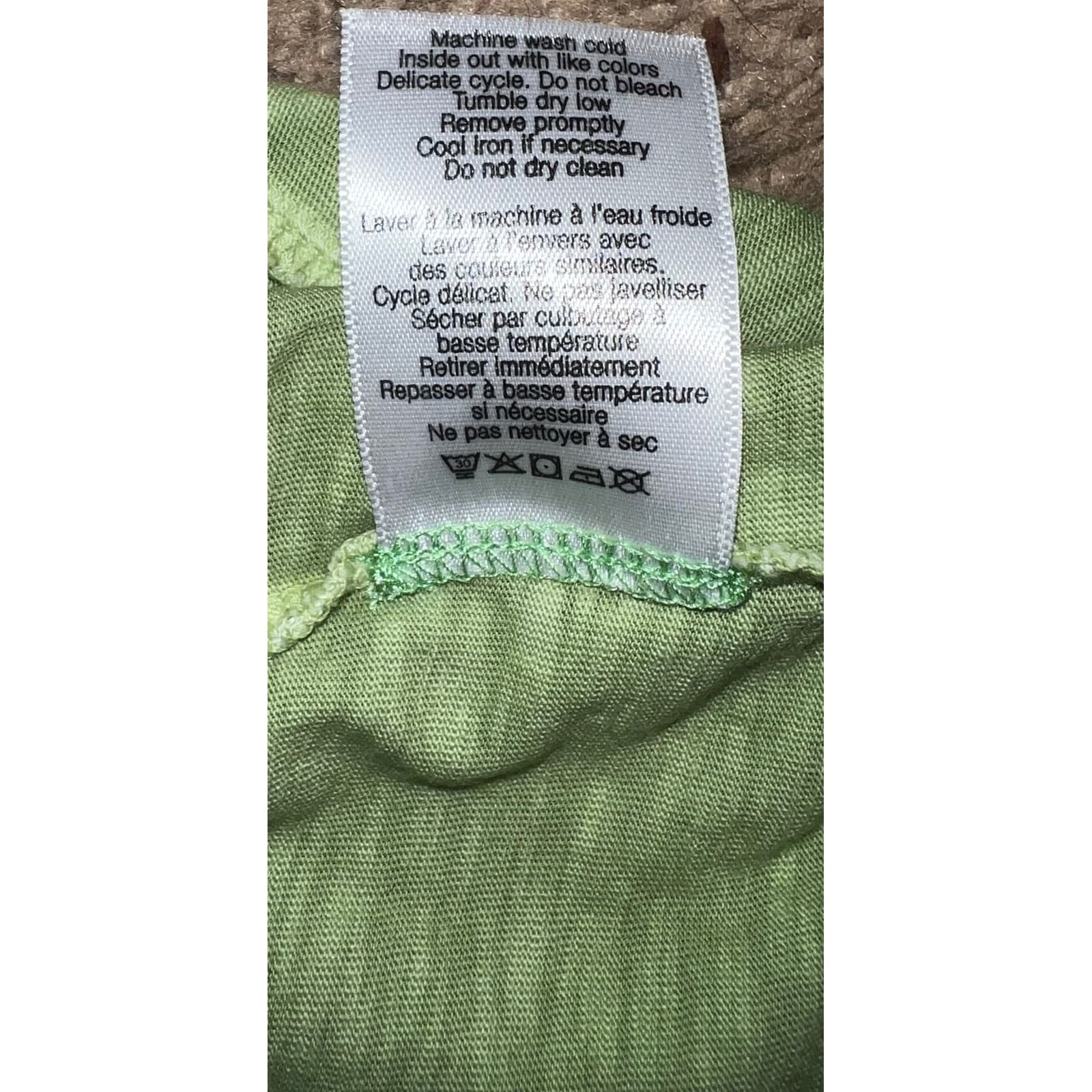 Veronica Beard Bea Space Dye Ruffle Tee Green Cotton Size XS | Coastal Designer - Thumbnail 6