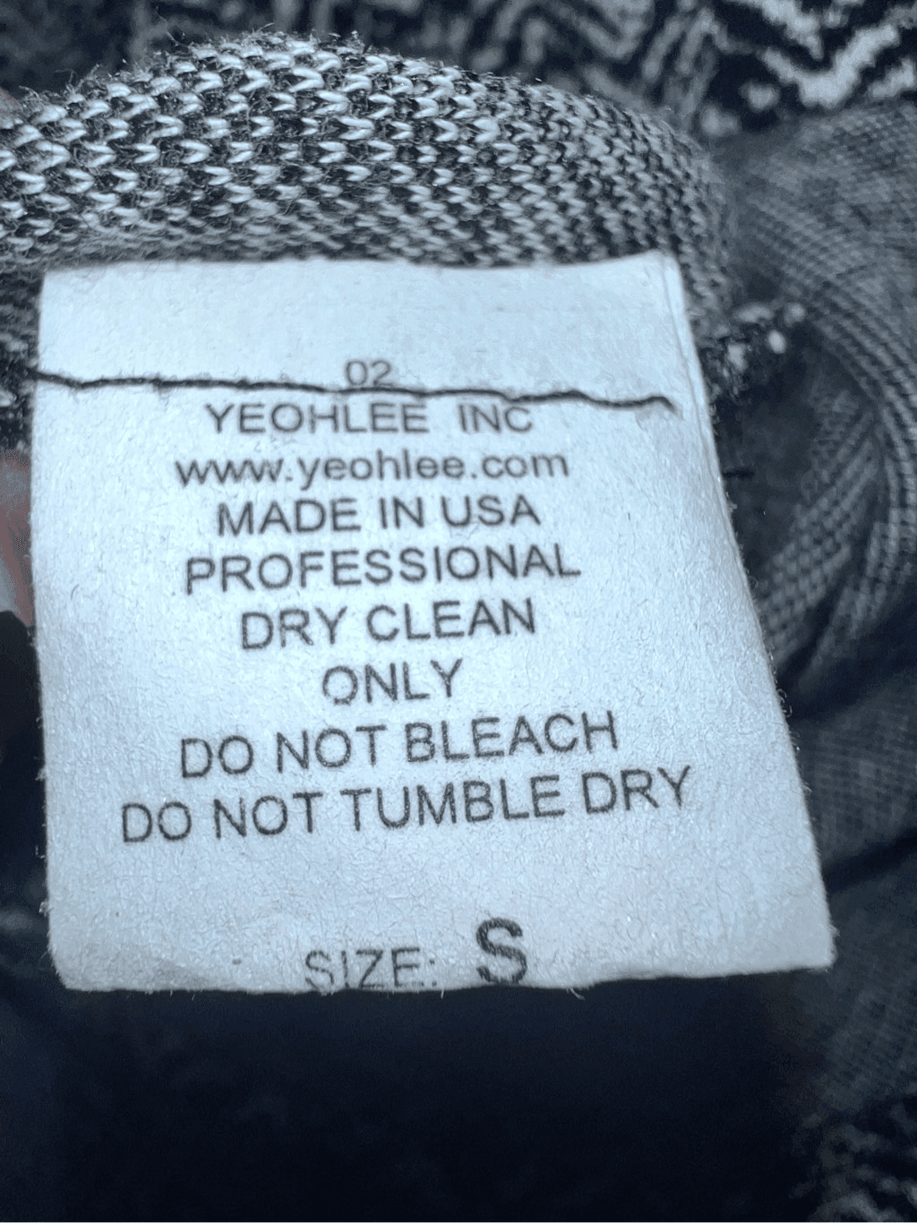 Yeohlee sweater size s black & white V Neck Long Sleeve Monochrome Emo - Thumbnail 4