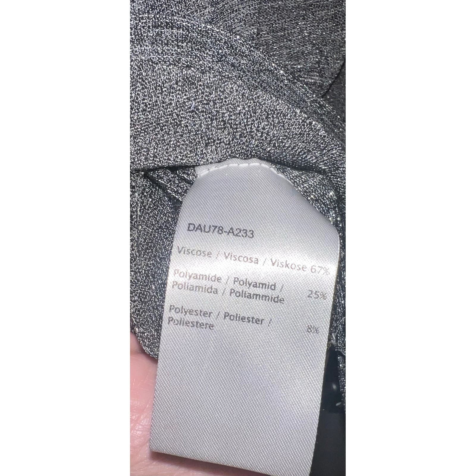 Gérard Darel Gray Sheer Sparkle Top Sz 2 Luxury Designer - Thumbnail 4