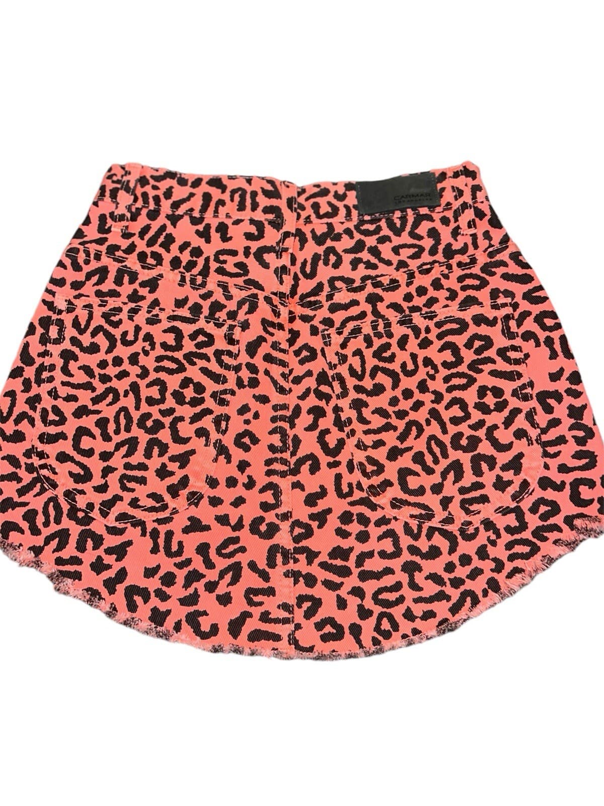 Carmar orange & black leopard print Skirt NWT Sz 25 Mini Mobwife Dopamine - Thumbnail 2