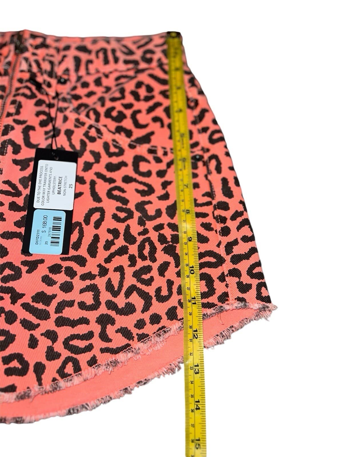 Carmar orange & black leopard print Skirt NWT Sz 25 Mini Mobwife Dopamine - Thumbnail 4