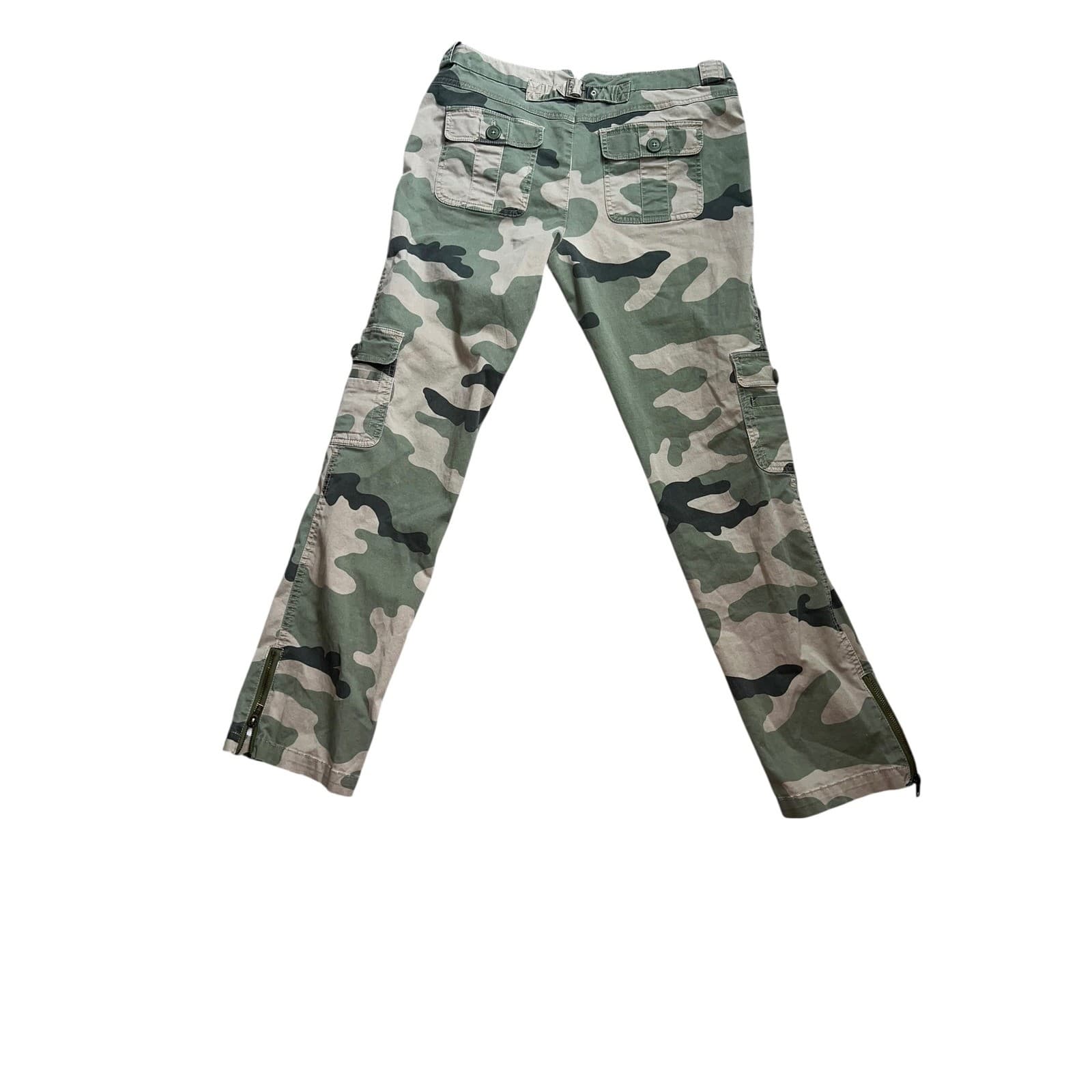 Juicy Couture Y2K Vintage Camouflage Pants Sz 8 | Boho Casual 2000s - Thumbnail 2