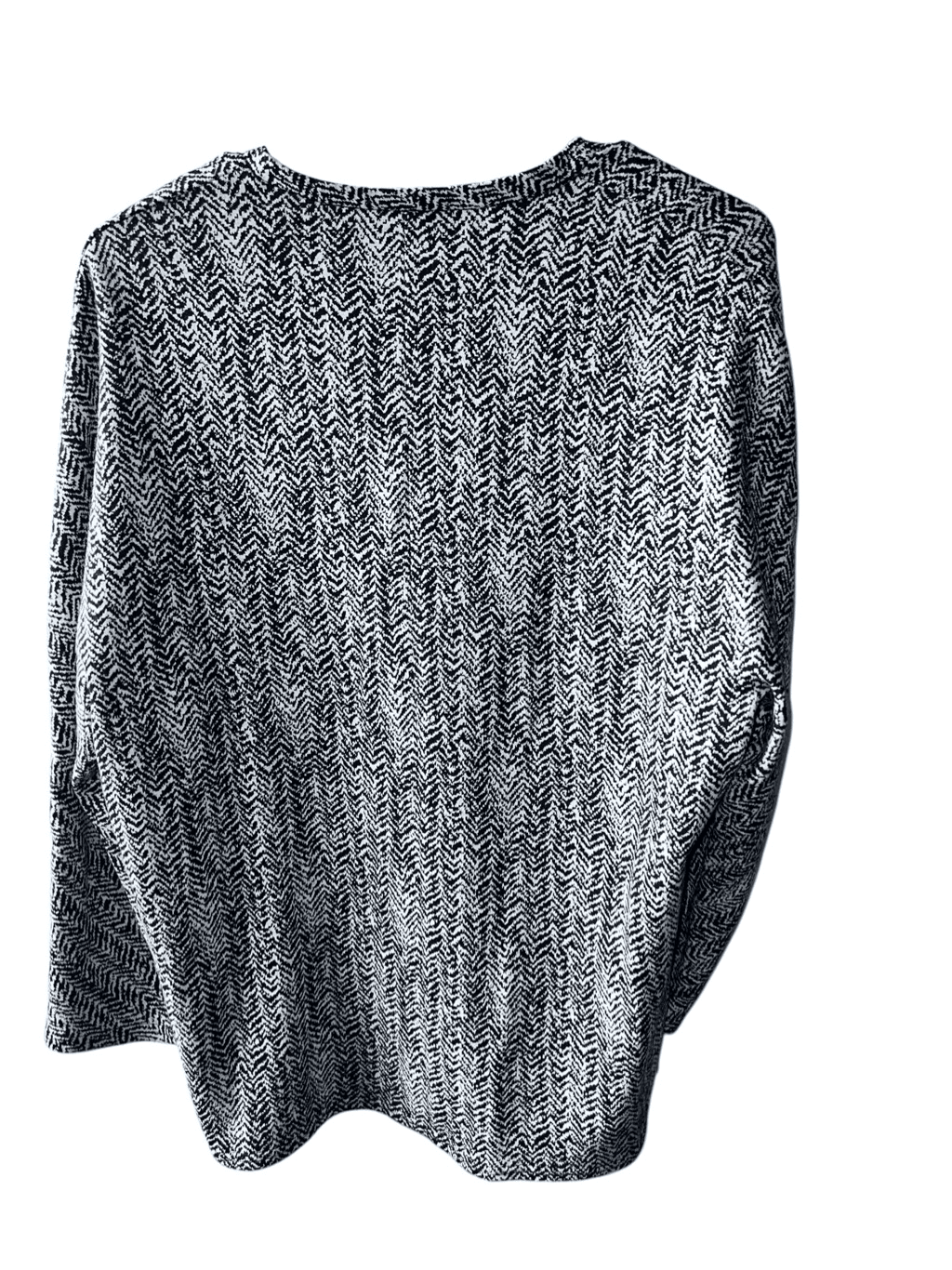 Yeohlee sweater size s black & white V Neck Long Sleeve Monochrome Emo - Thumbnail 3
