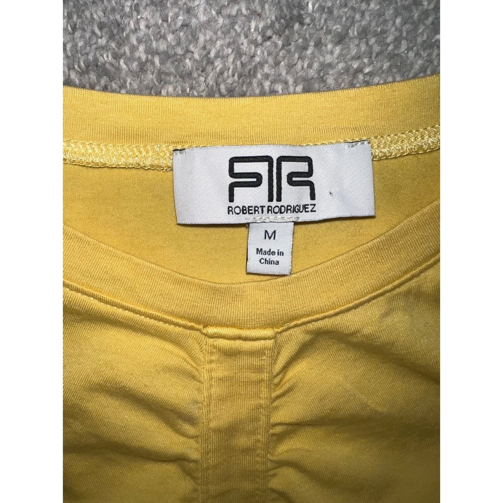Robert Rodriguez Yellow Shirred Ruffle Sleeve Sz S/M | Cotton Coastal Designer - Thumbnail 4