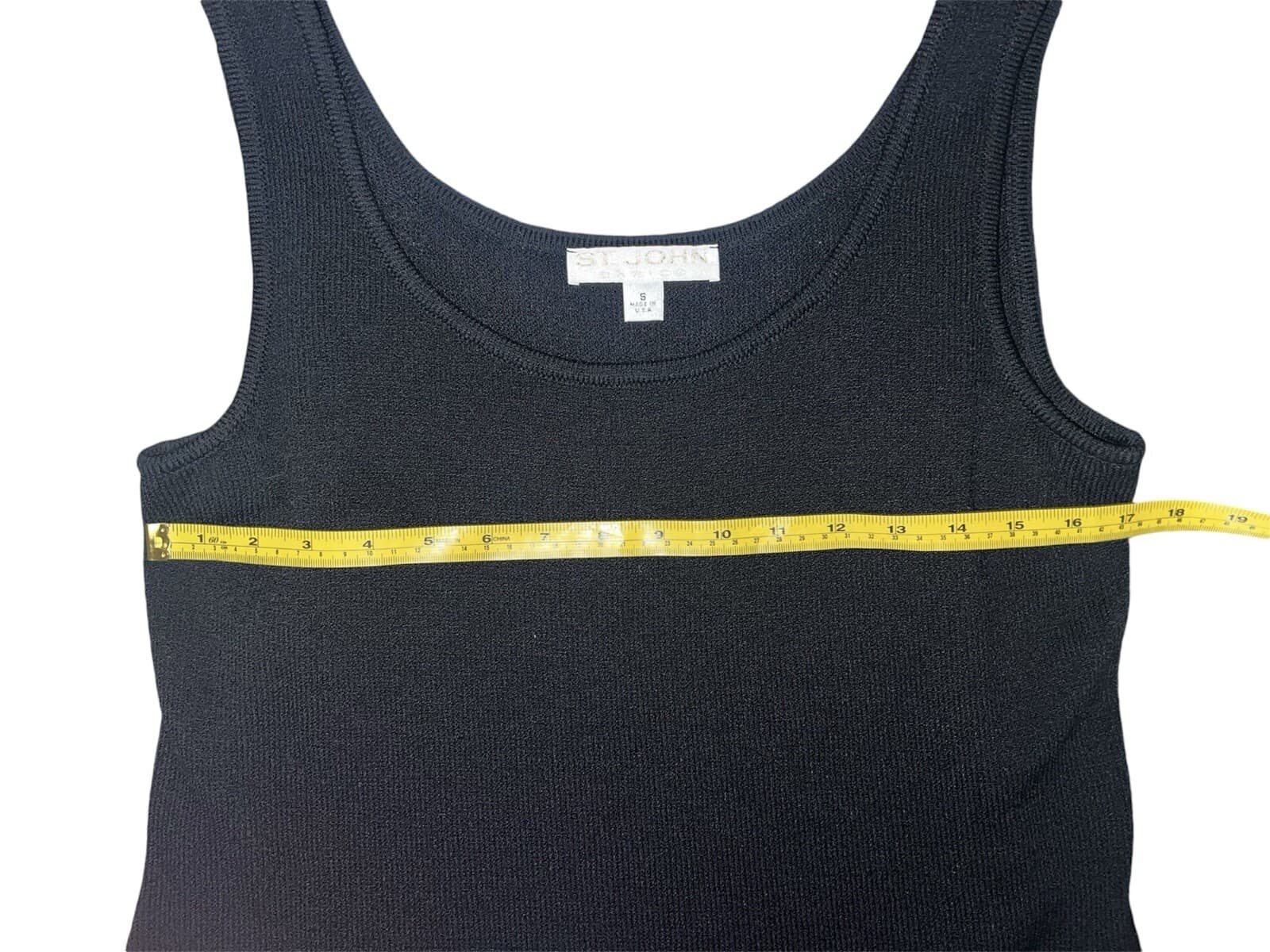 St. John Basics Knit Half Top Sleeveless Sz s Round Neck Minimalist Boho Summer - Thumbnail 3