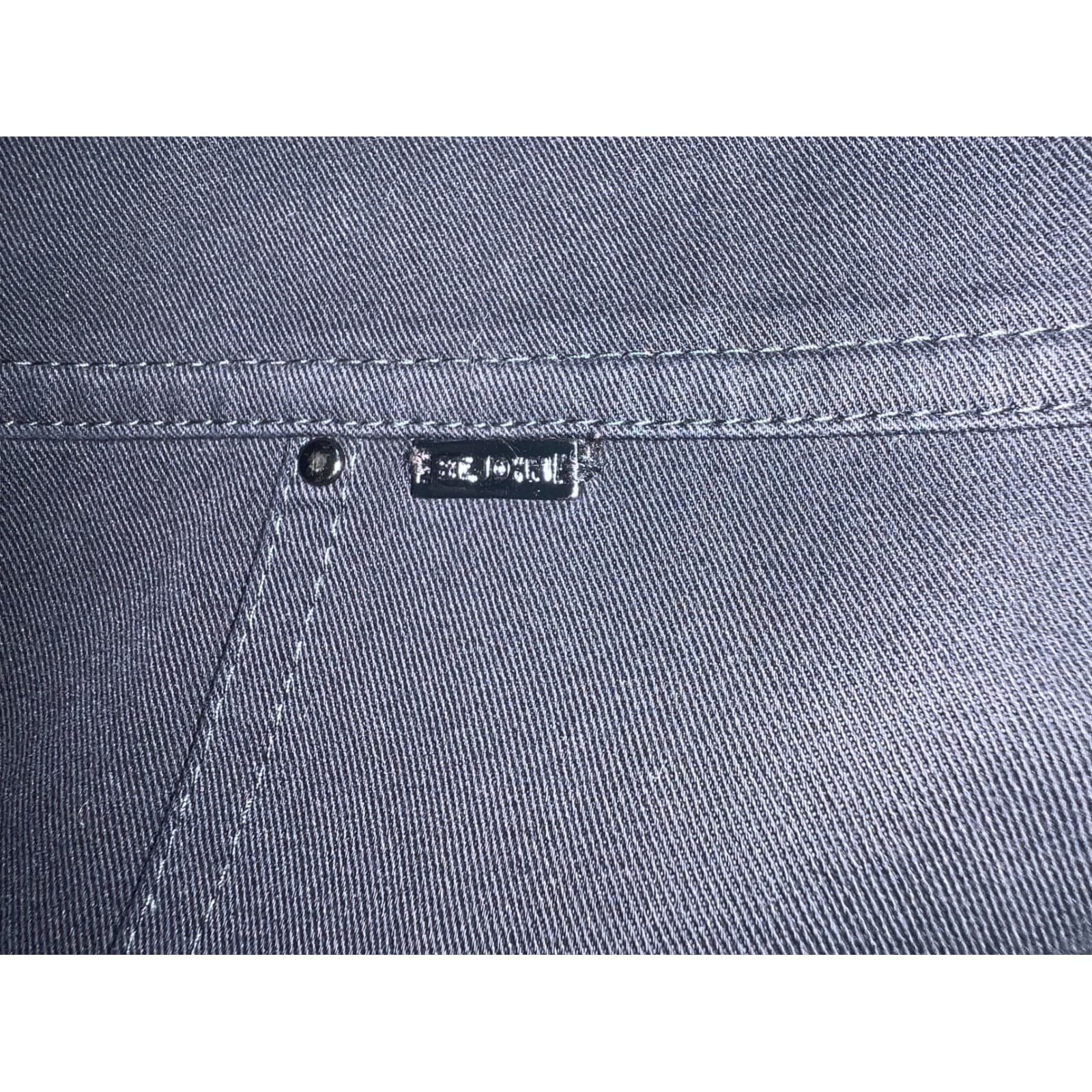 St. John Black Cotton Pants Two Pocket Minimalist Office Designer Trousers - Thumbnail 3