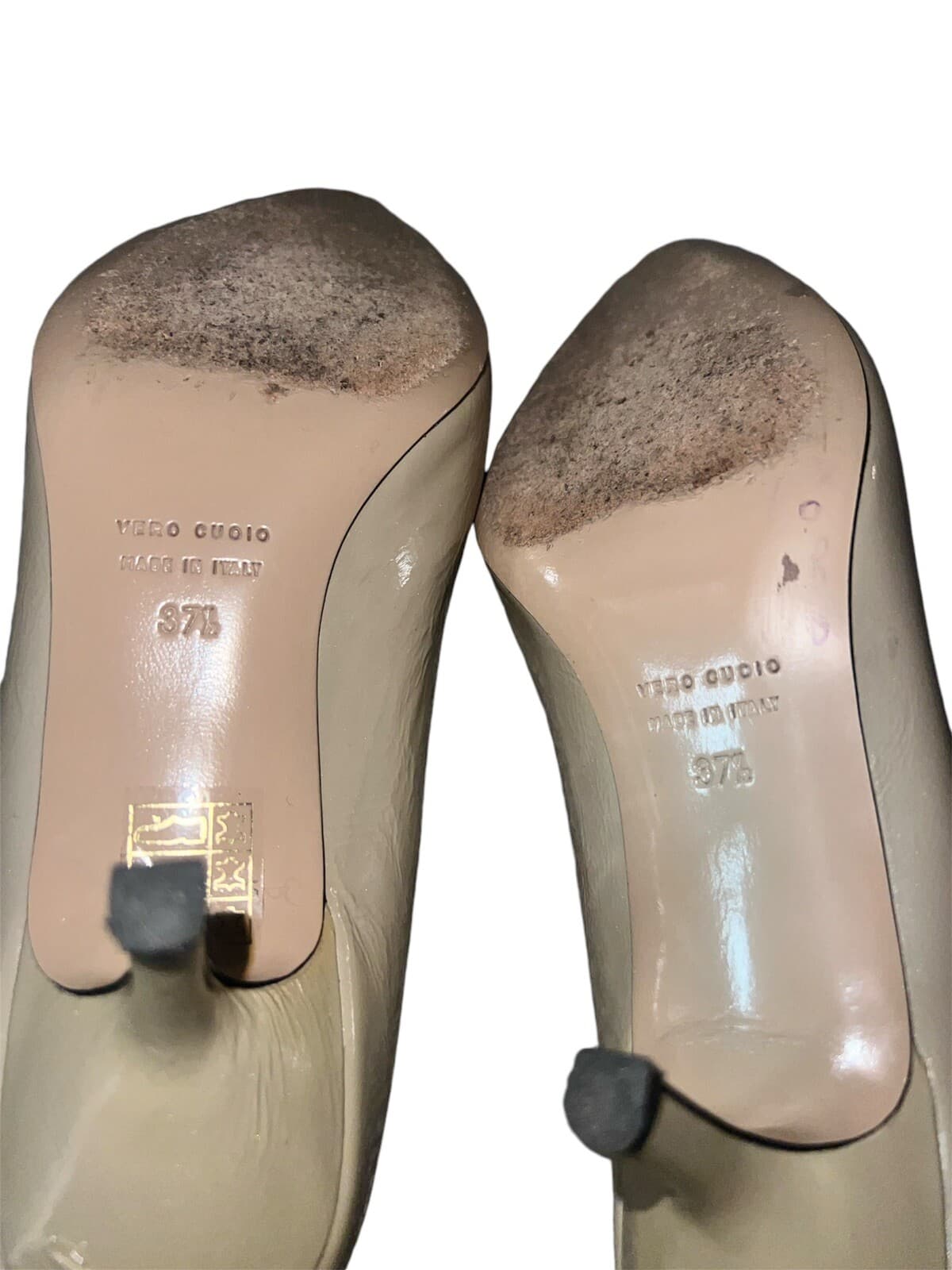 The shoe box Italy Tan Cream pointed Pointy pumps ginepro fly Sz 37.5 - Thumbnail 6