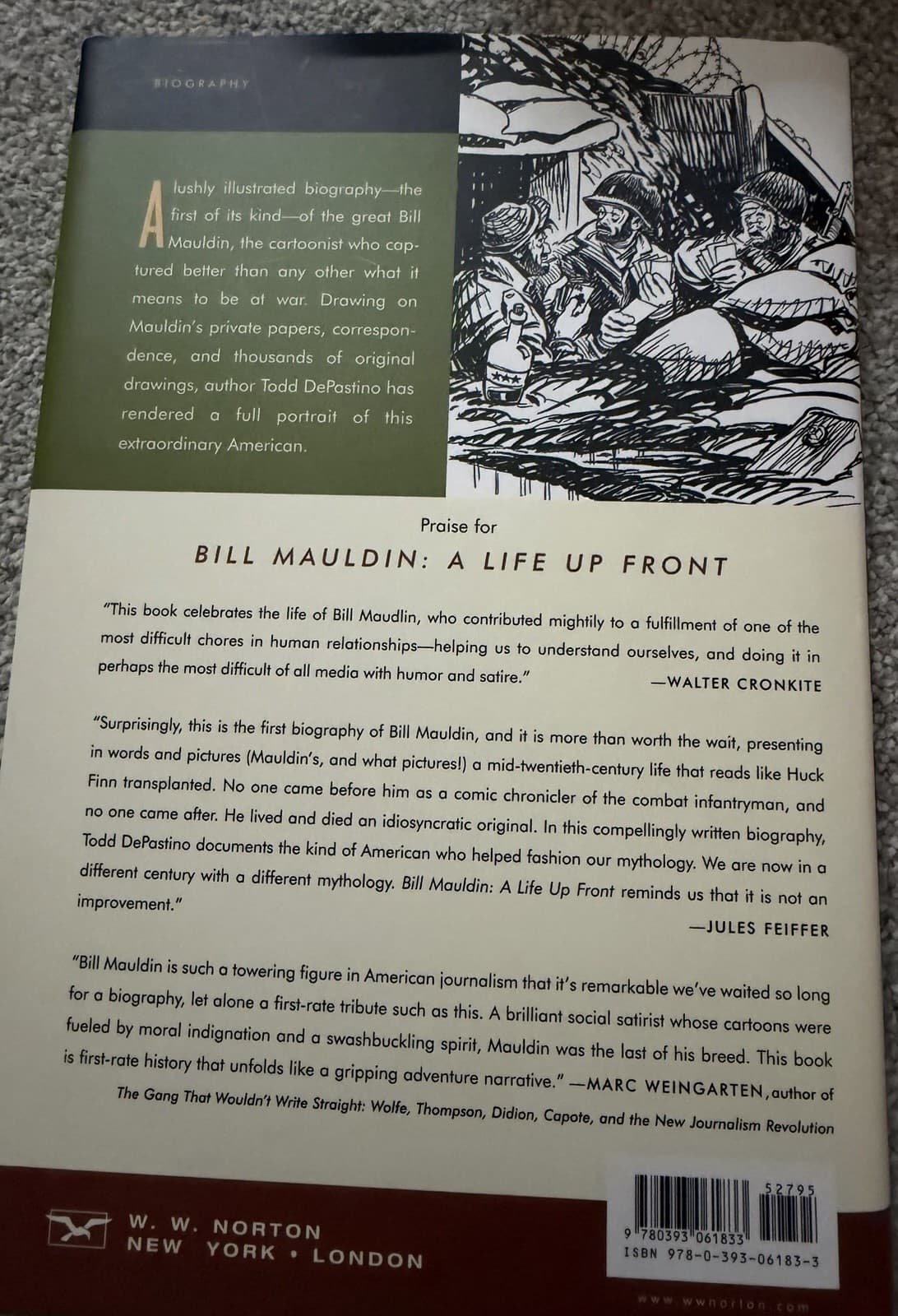 Bill Mauldin: A Life Up Front – Todd DePastino (2008, First Edition, Hardcover - Thumbnail 5