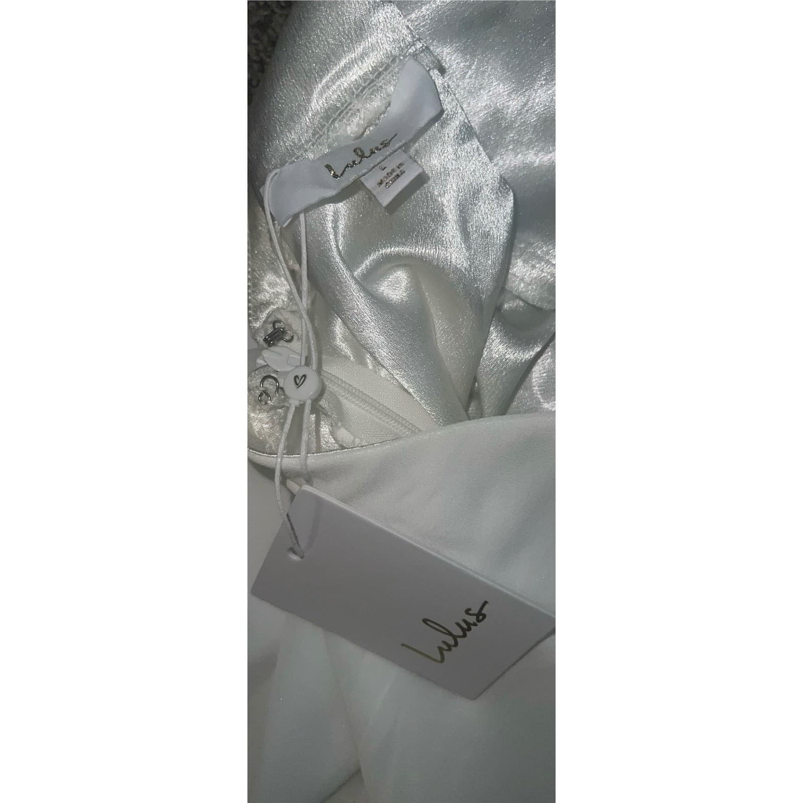 Lulus white halter dress nwt sz l avant- garde coastal elegant - Thumbnail 6