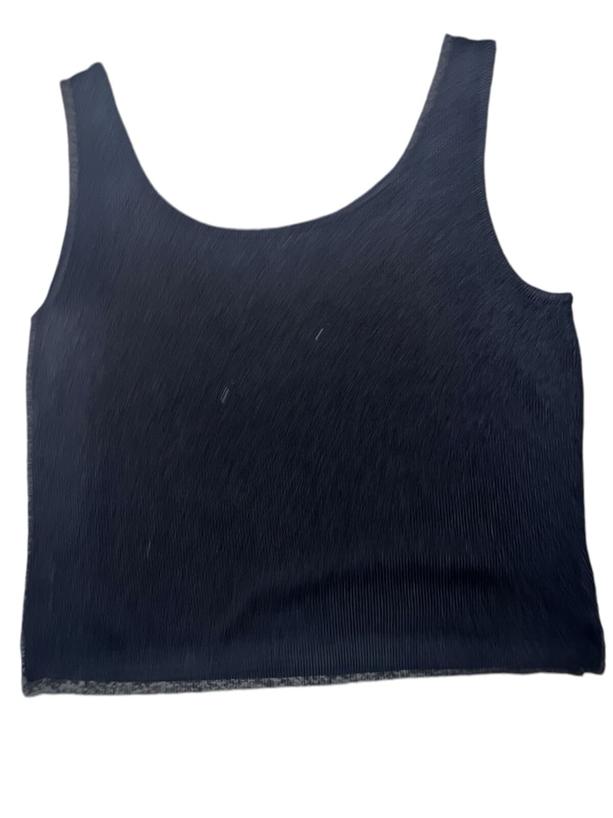 St. John Basics Knit Half Top Sleeveless Sz s Round Neck Minimalist Boho Summer - Thumbnail 2