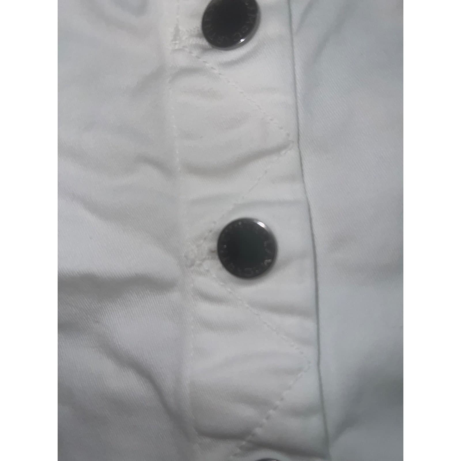 STELLA MCCARTNEY white denim buttoned skirt sz 25 designer luxury - Thumbnail 7