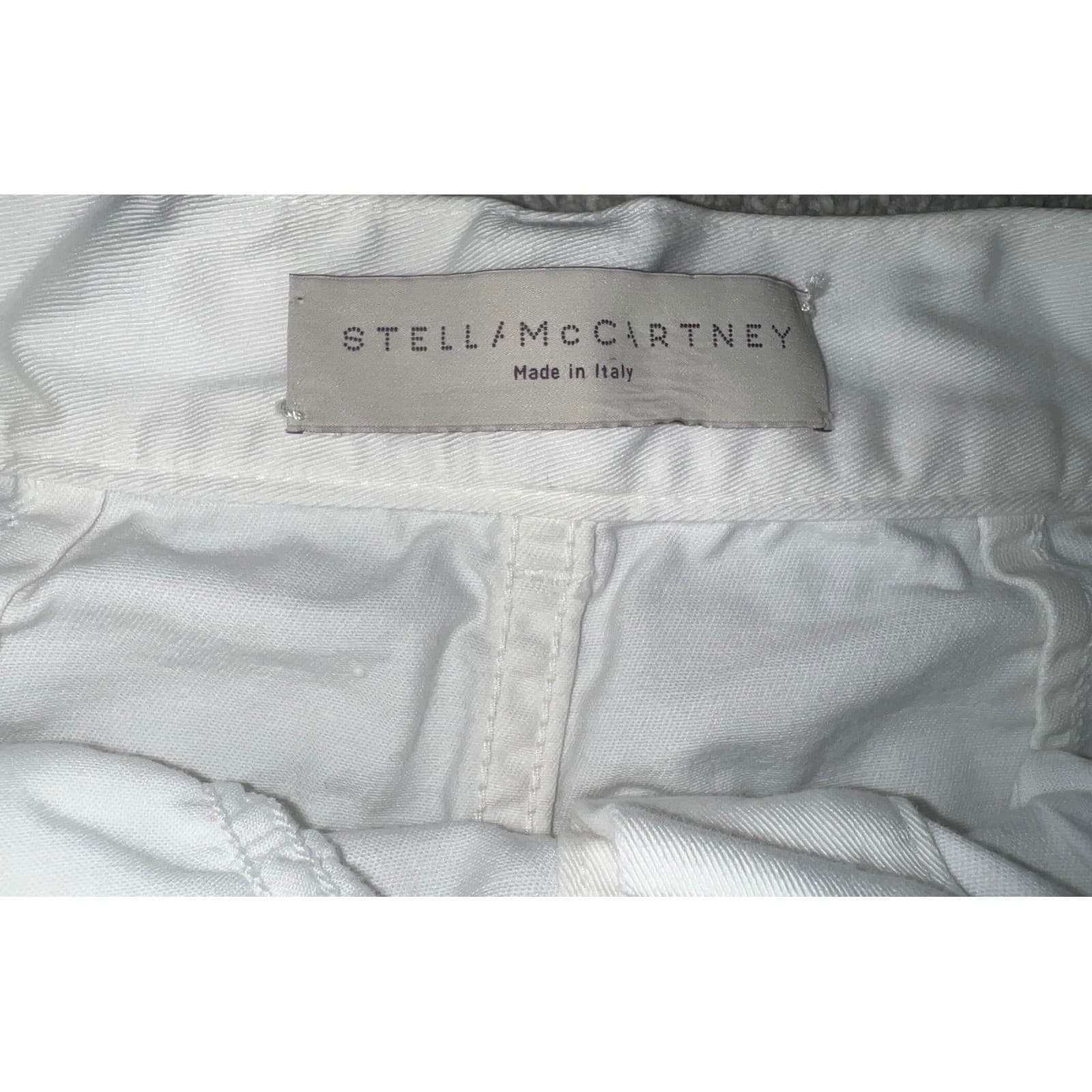 STELLA MCCARTNEY white denim buttoned skirt sz 25 designer luxury - Thumbnail 8