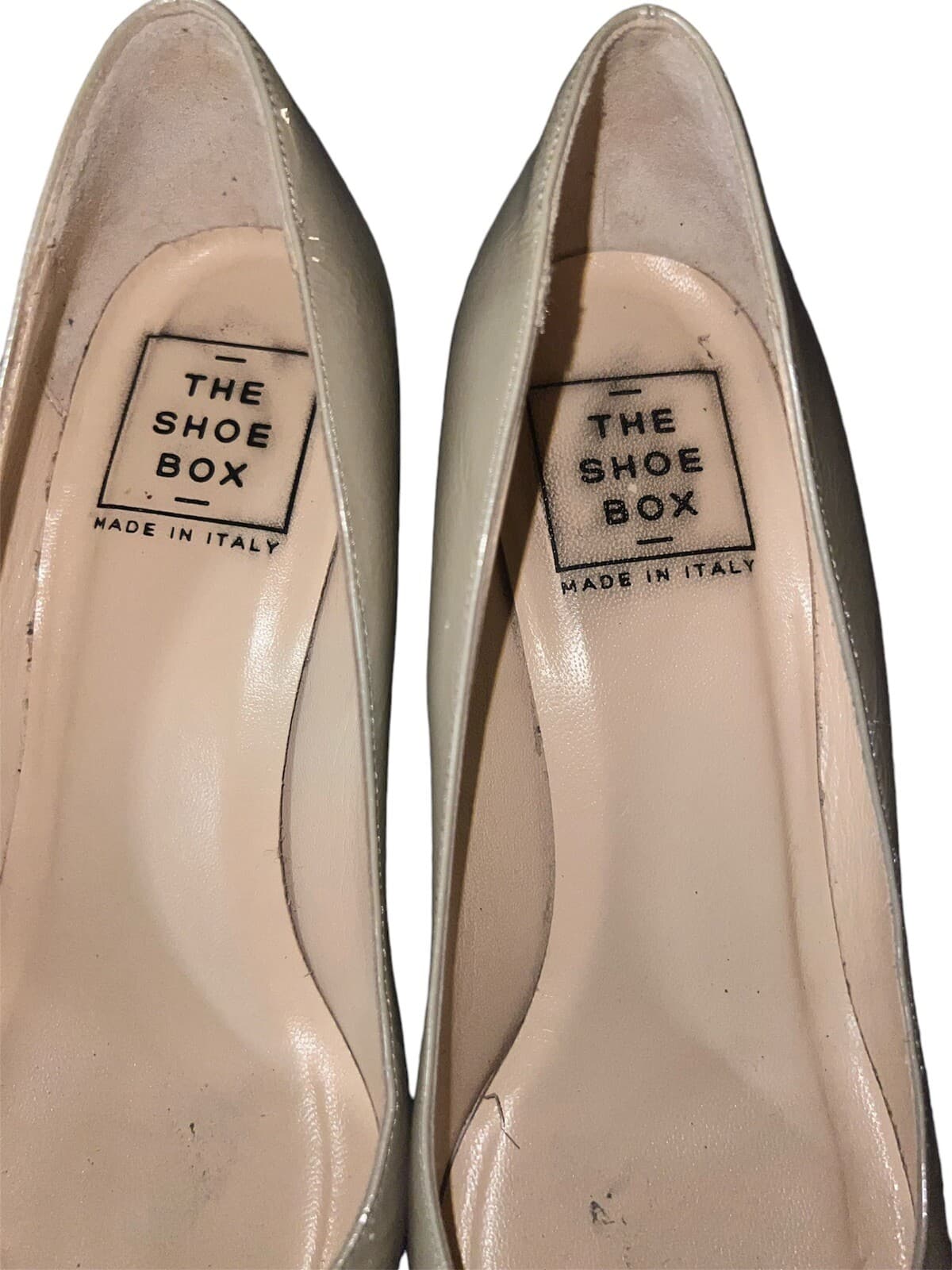 The shoe box Italy Tan Cream pointed Pointy pumps ginepro fly Sz 37.5 - Thumbnail 2