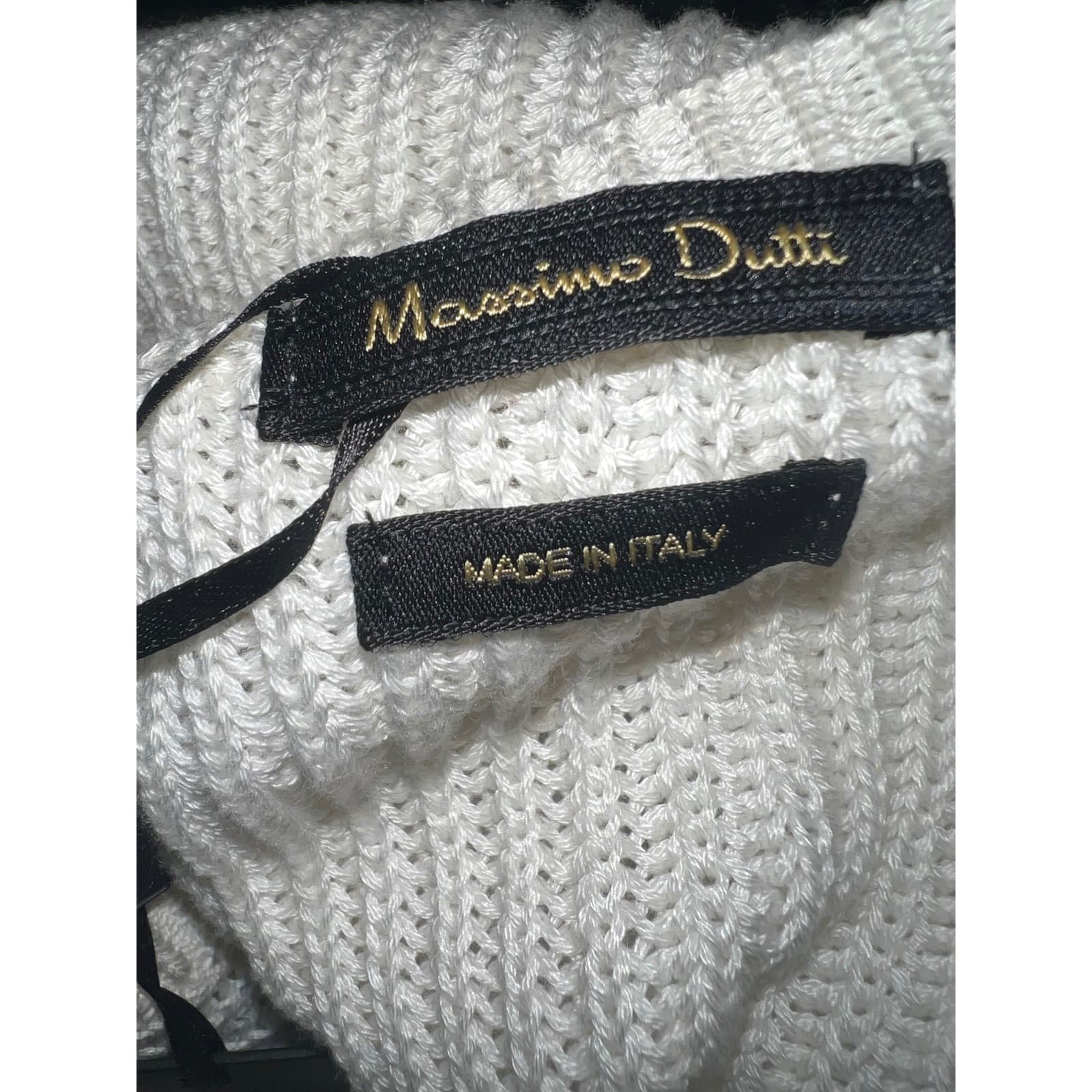Massimo Dutti White V-Neck Sz S 3/4 Sleeve Designer Comfy cotton boho - Thumbnail 4
