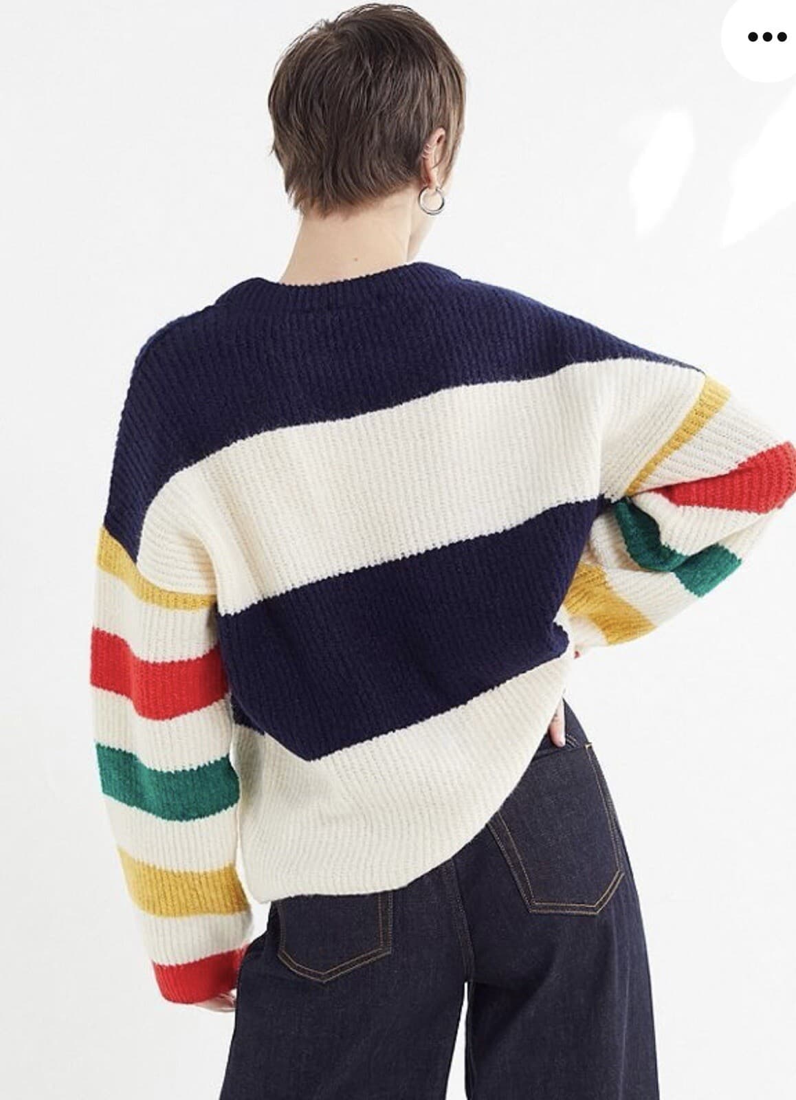 Truly Madly Deeply Stripe Long Sleeve Crew Neck Comfy Preppy Sz S - Thumbnail 5