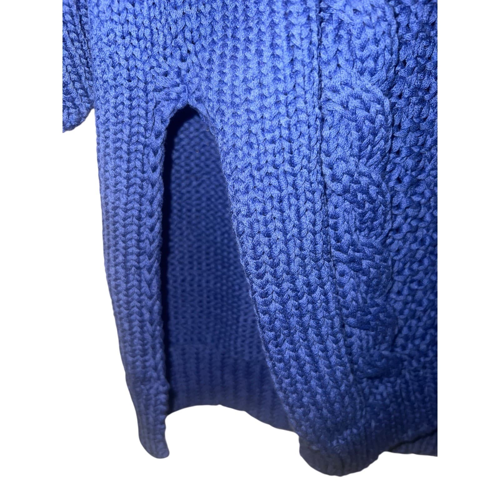 Massimo Dutti blue crew neck Top Sz S 3/4 Sleeve Luxury Designer Comfy nwt - Thumbnail 3