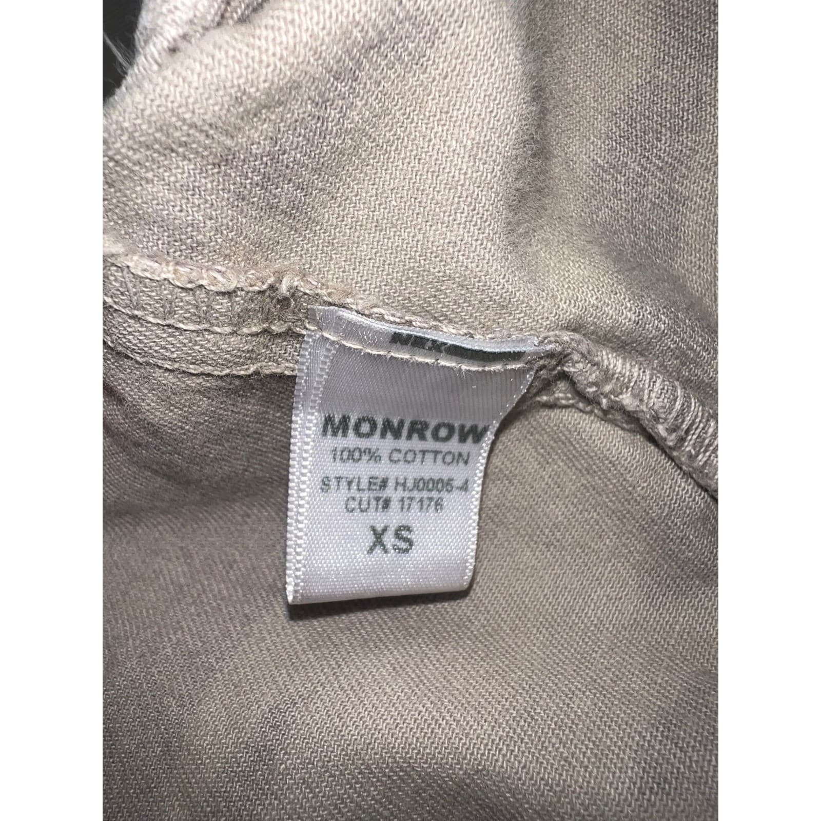 Monrow Vintage Shirt Jacket Green Gray Camo Stars Sz XS Utility Boho - Thumbnail 3