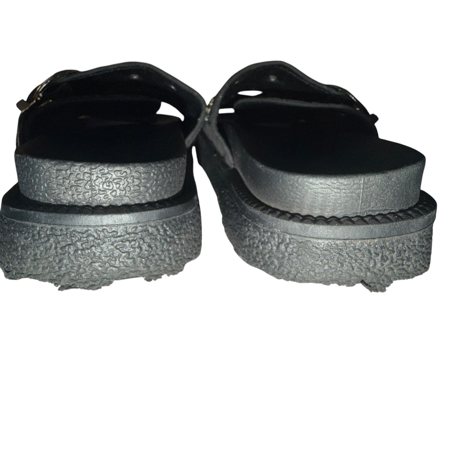 Vittorio Ventura Studded Black Leather Flats Sz 37 Gothic Emo Edgy Flatbed - Thumbnail 4