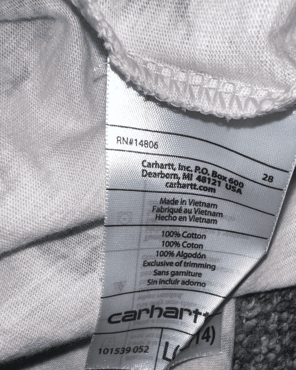 Carhartt light size l active/athleisure long sleeve hoodie half buttons - Thumbnail 4