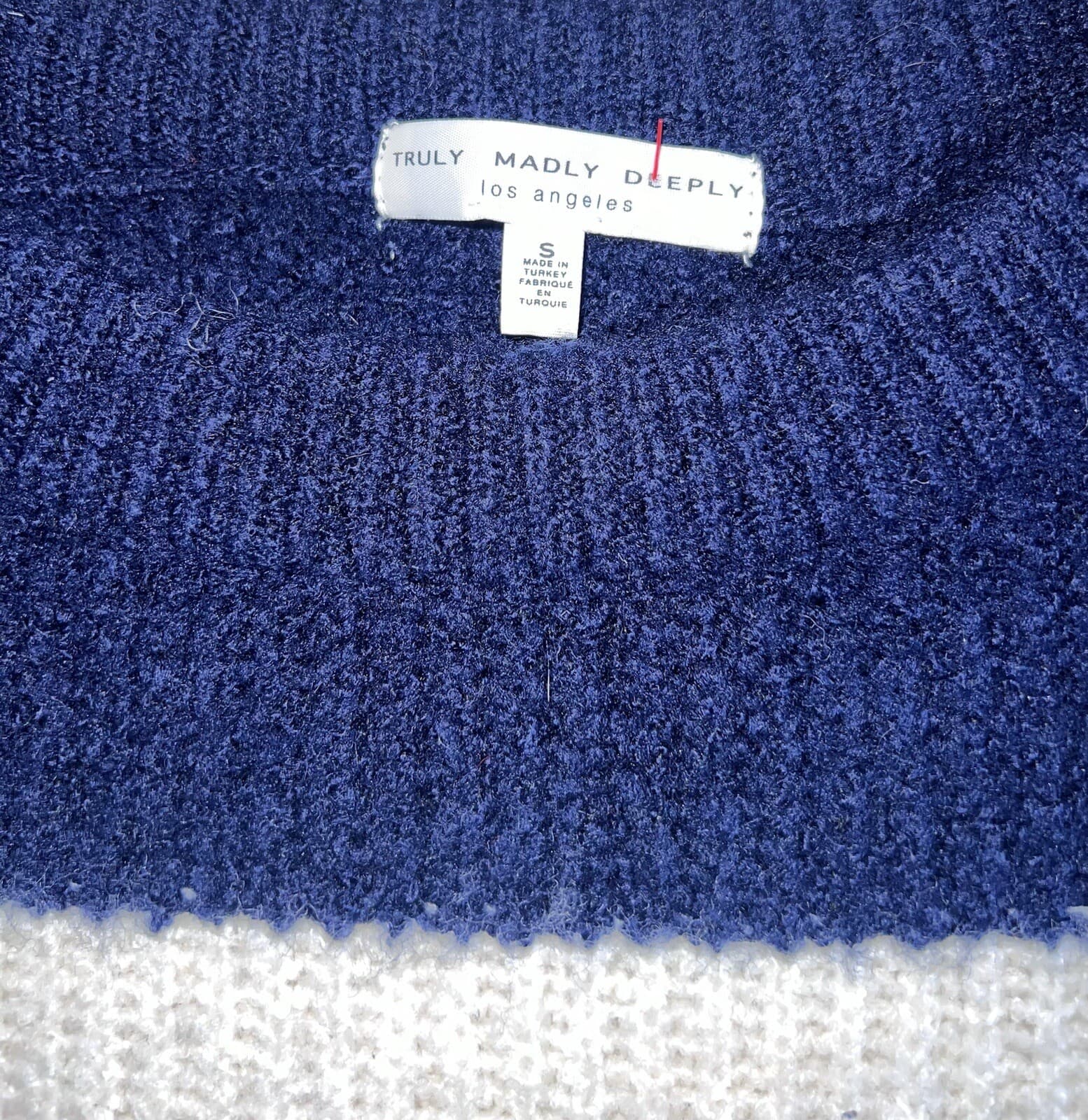 Truly Madly Deeply Stripe Long Sleeve Crew Neck Comfy Preppy Sz S - Thumbnail 6