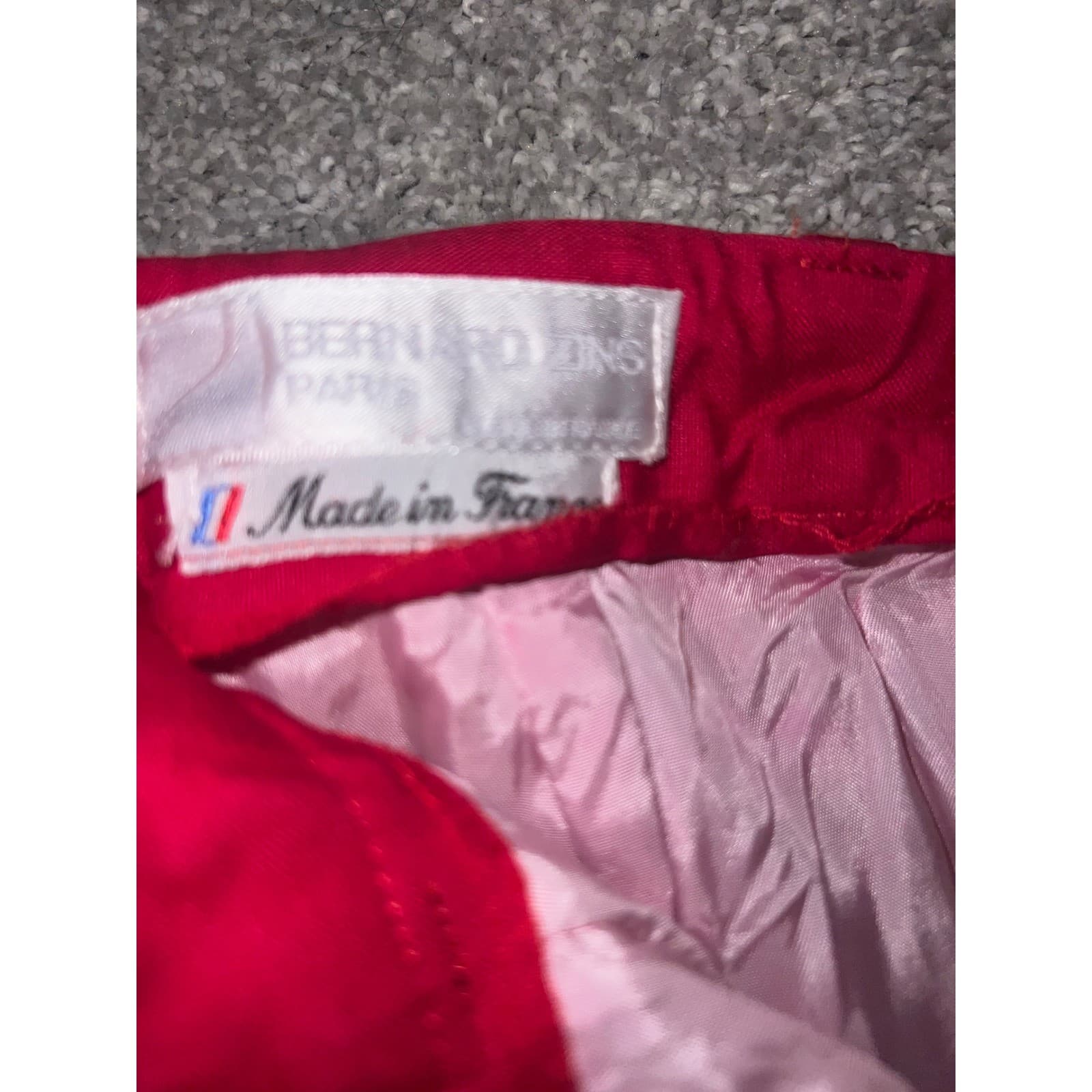 Vintage Bernard Zins Red Cotton Pleated P Sz 4 | Straight Leg Dopamine Designer - Thumbnail 6