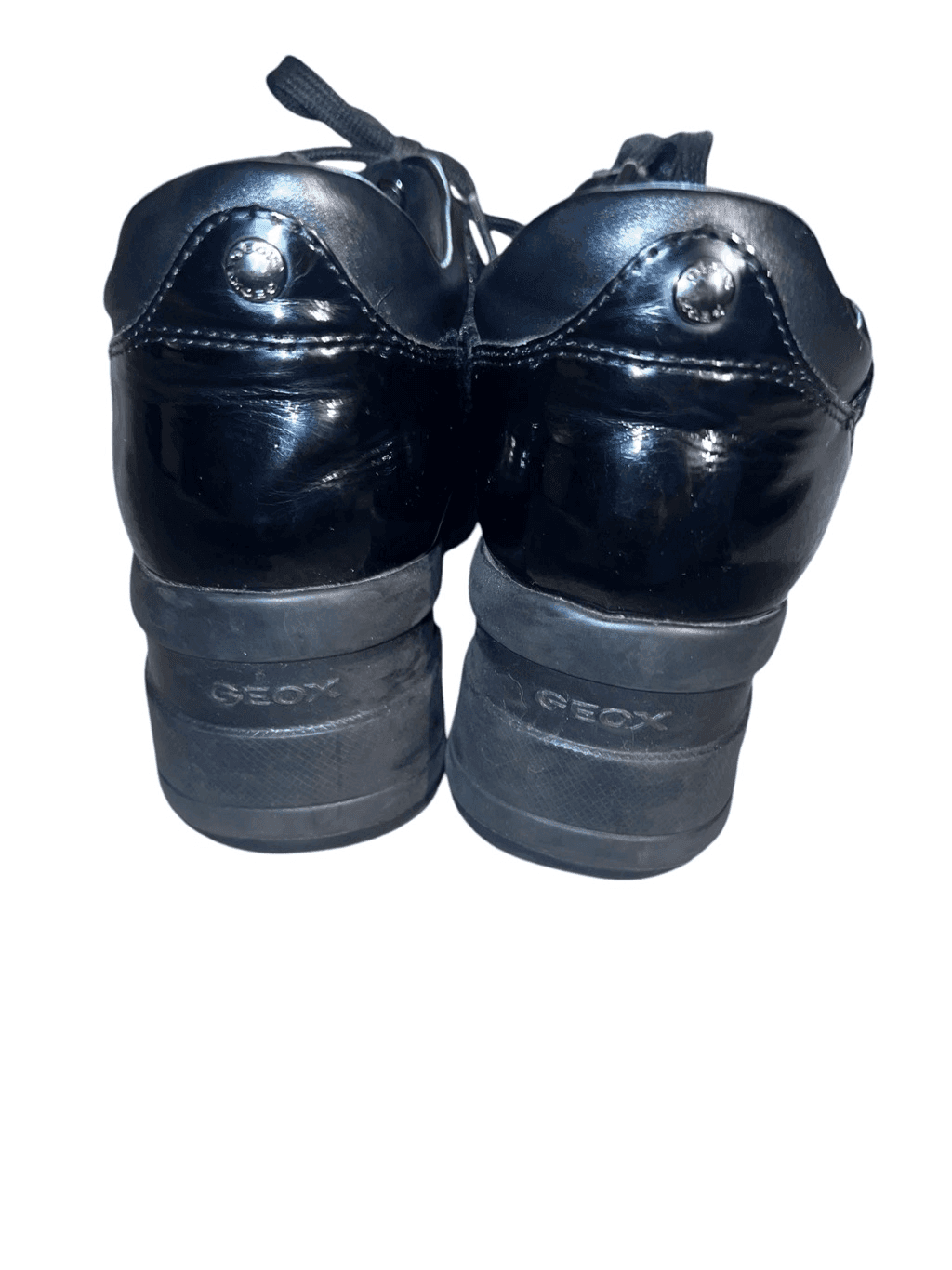 GEOX Respira Wedge Sneakers - Black - Size 9 - Minimalist Monochrome Emo Style - Thumbnail 3