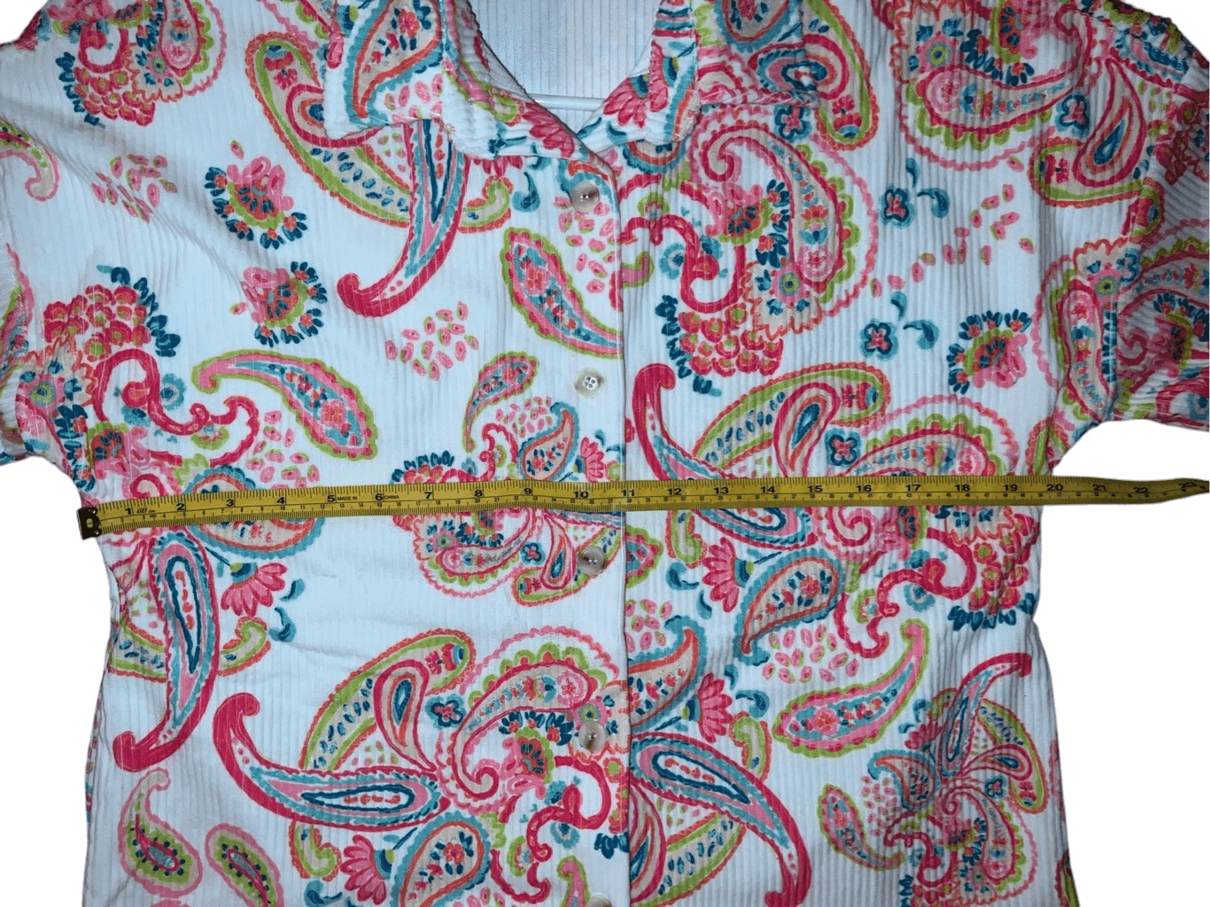 Emily Wonder Paisley Floral Button Sz m Dopamine Collar Childhood Core - Thumbnail 5