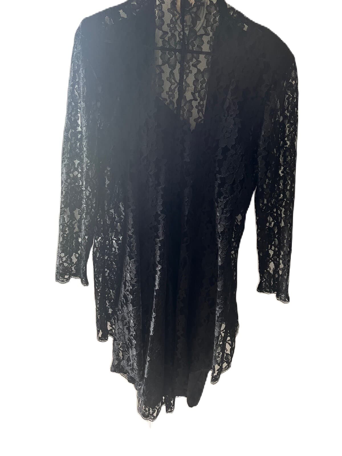 80s Core RetroBlack Lace, Bead, Brocade Dress and Jacket, Dollar Clothing Brand - Thumbnail 7