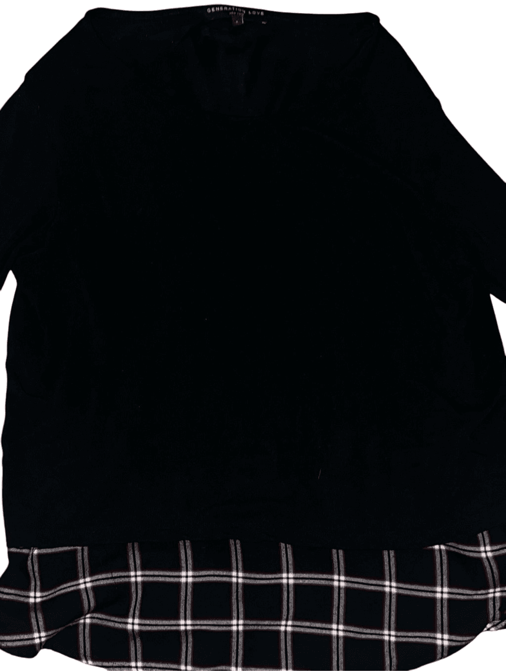 Generation love Long Sleeve Round Neck Cuff Tartan Preppy size s - Thumbnail 6