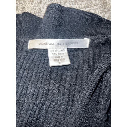 Diane von furstenberg cardigan Minimalist sz s Ruffle Dark Academia Emo - Thumbnail 5