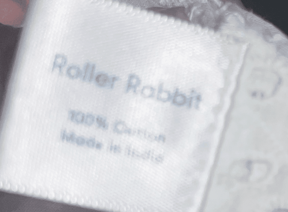 ROLLER RABBIT Demin WHITE EYELET TRIM V- Neck Sz S Baloon Sleeve Boho Bohemian - Thumbnail 5