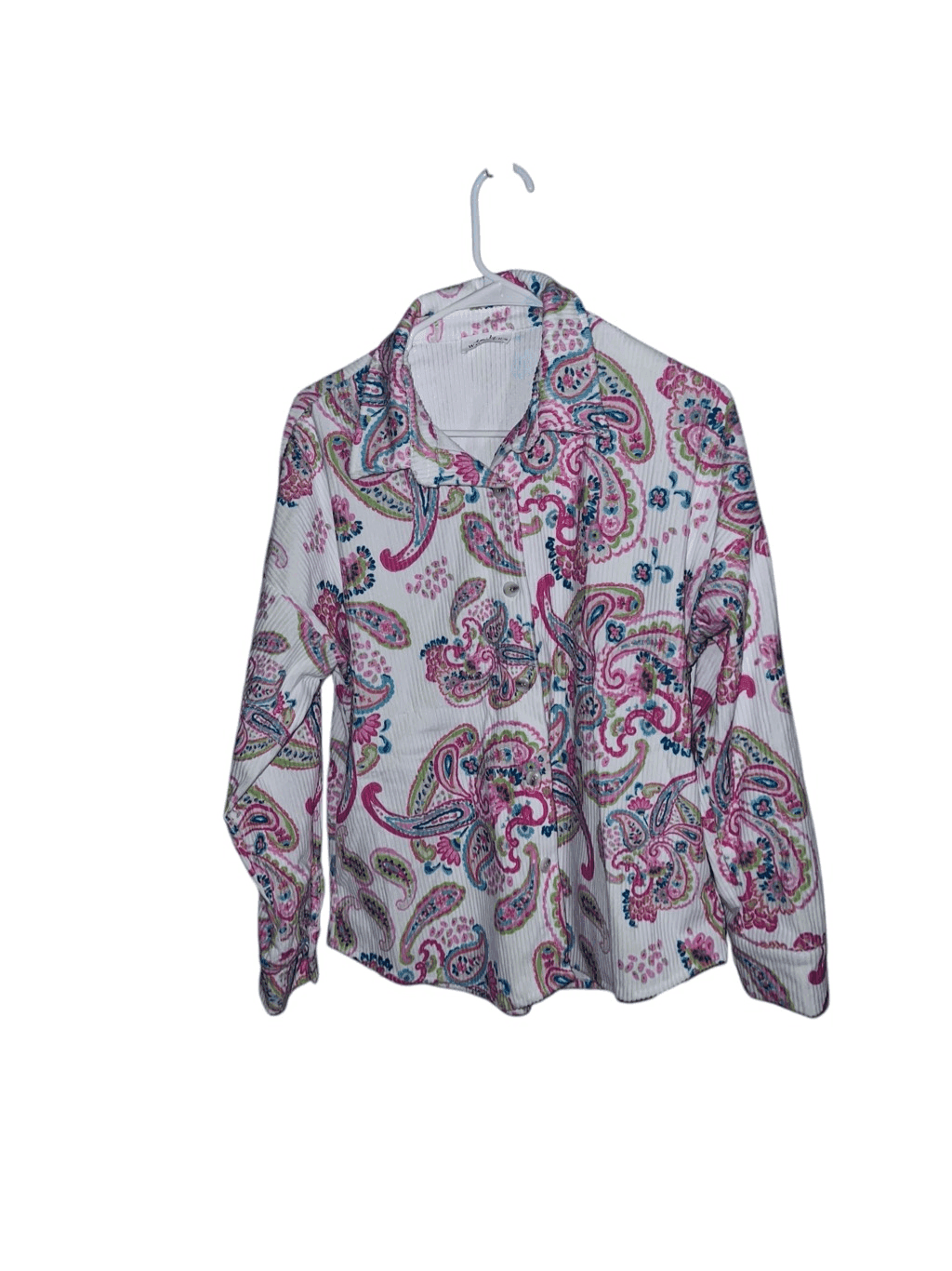 Emily Wonder Paisley Floral Button Sz m Dopamine Collar Childhood Core - Thumbnail 3