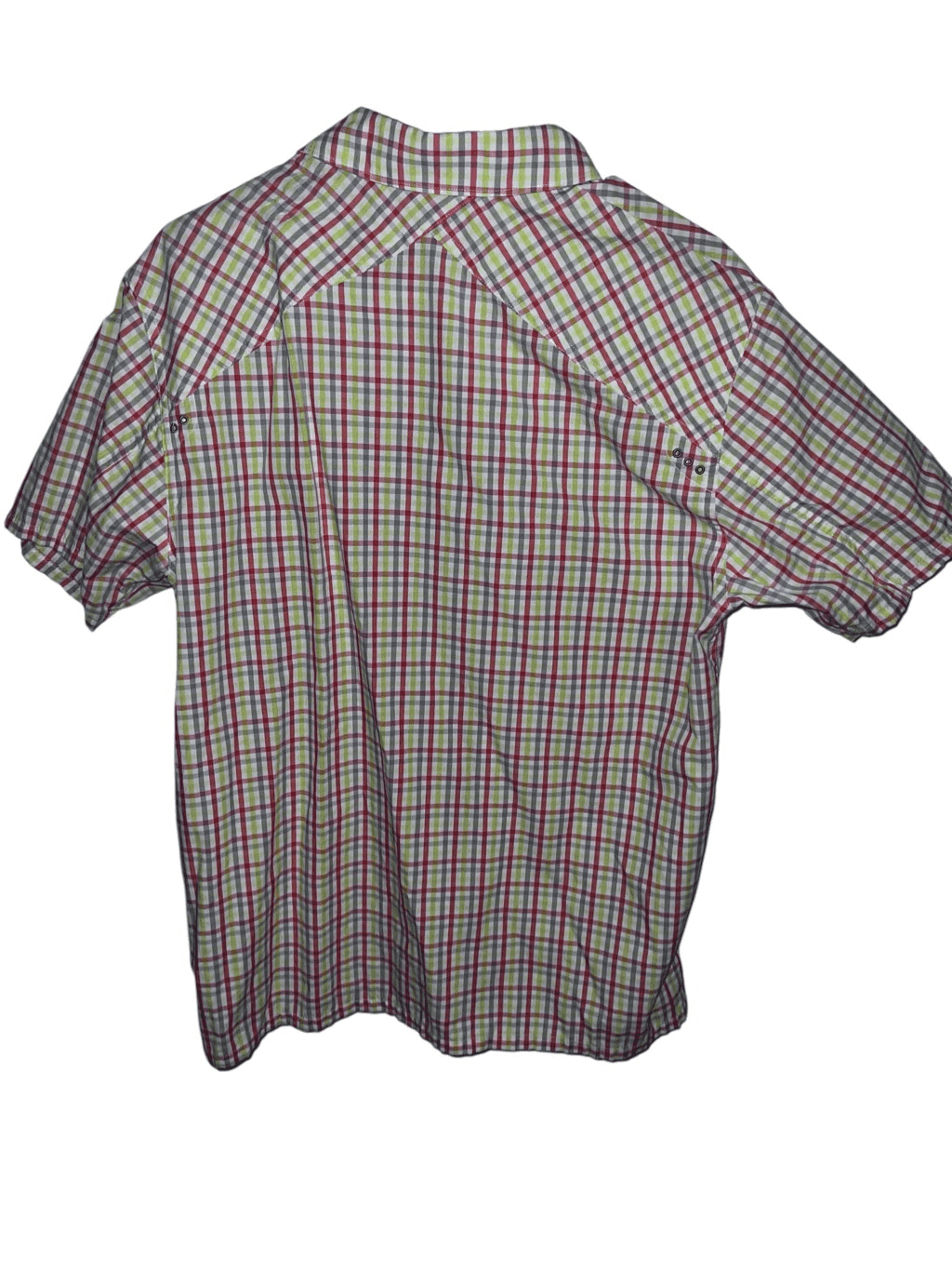 Jordan Men's Collared Button-up Shirt Sz l Short Sleeves Preppy plaid cotton - Thumbnail 2