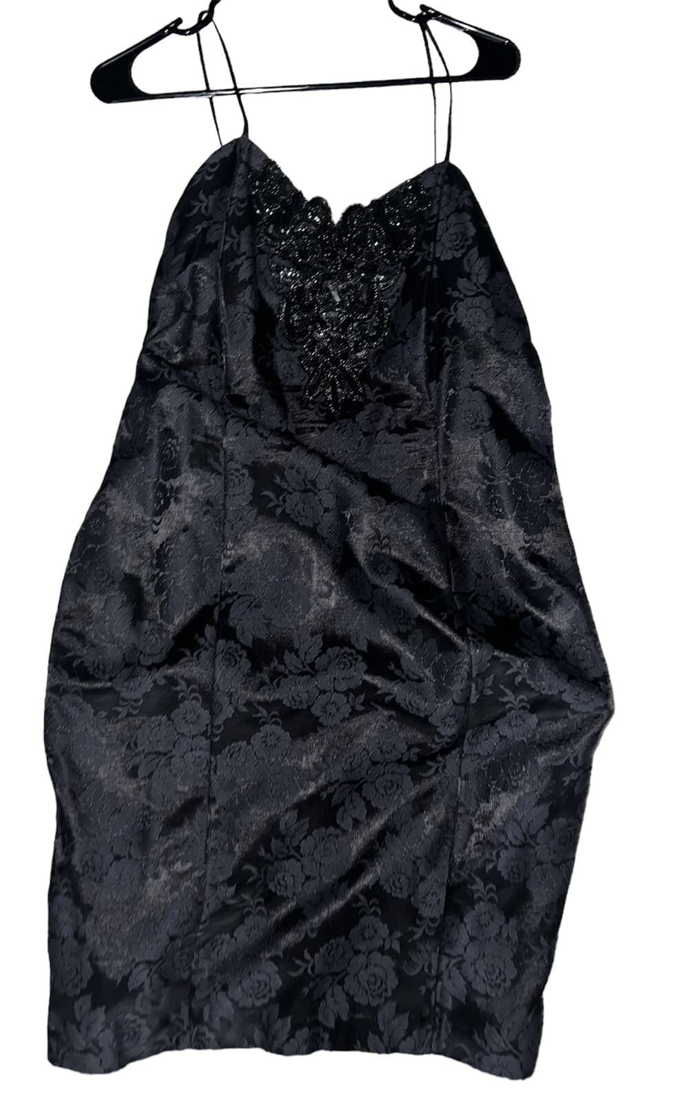 80s Core RetroBlack Lace, Bead, Brocade Dress and Jacket, Dollar Clothing Brand - Thumbnail 8