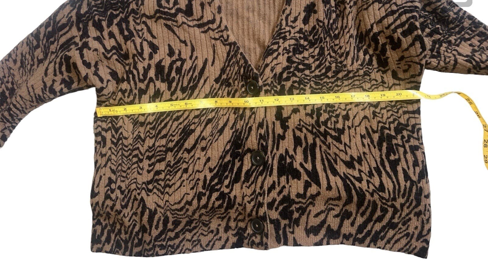 Madewell Tigerized Cardigan Button Down Sweater Long Sleeve Brown Boho Size S - Thumbnail 9