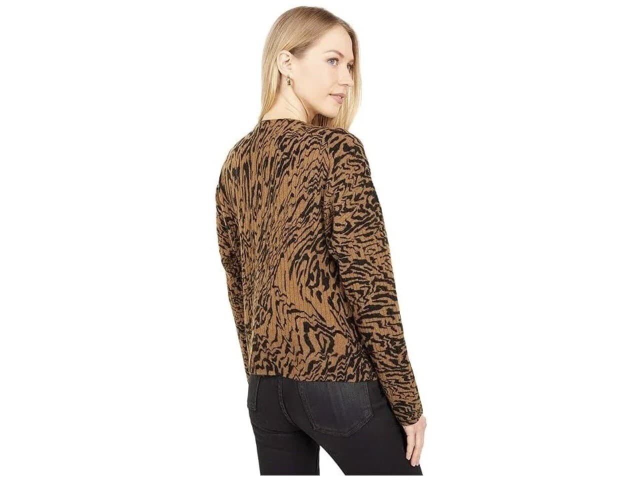 Madewell Tigerized Cardigan Button Down Sweater Long Sleeve Brown Boho Size S - Thumbnail 2