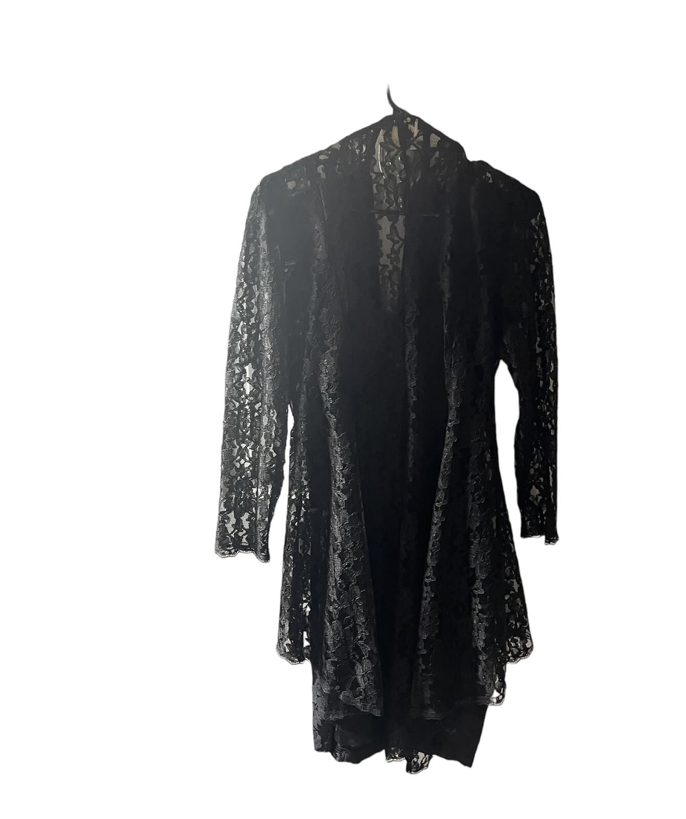 80s Core RetroBlack Lace, Bead, Brocade Dress and Jacket, Dollar Clothing Brand - Thumbnail 2