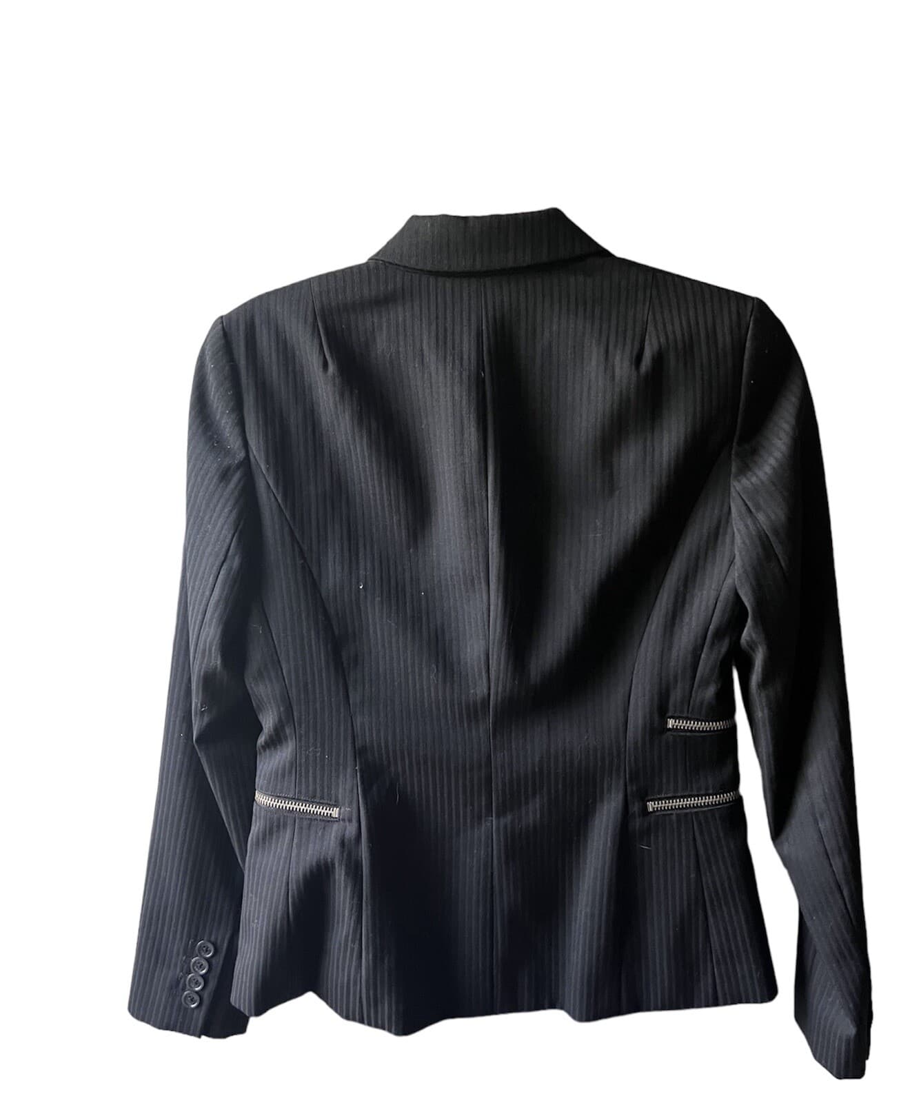 Michael Kors BLACK Blazer Button Jacket 2 Office Siren Secretary Monochrome - Thumbnail 5