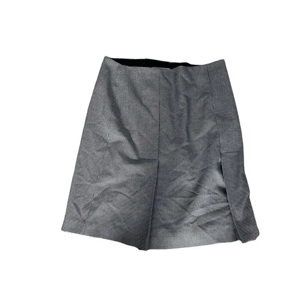 Elliott Lauren black white skirt sz 6 Mini Minimalist Office Siren Secretary - Thumbnail 2