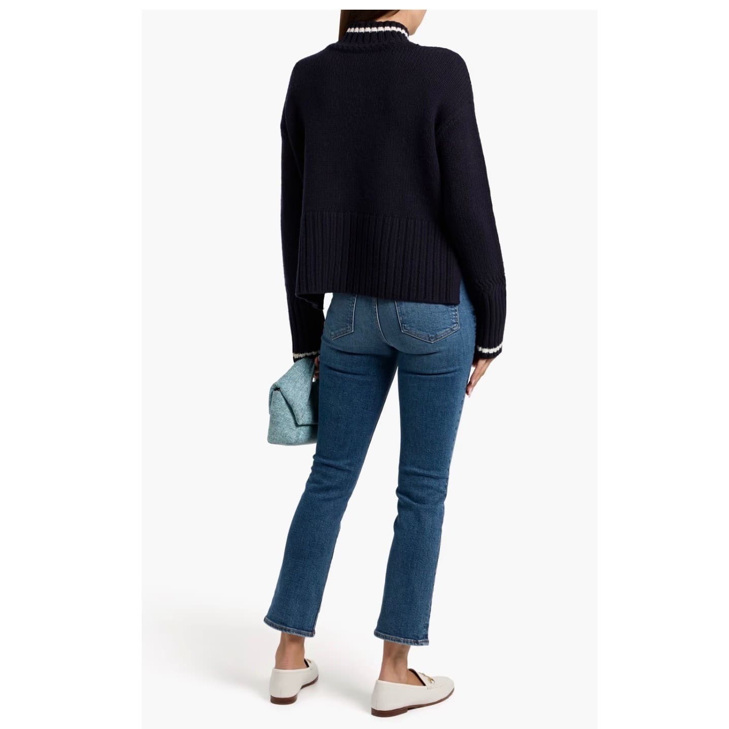 VERONICA BEARD Ryleigh cropped high-rise straight-leg jeans sz 30 luxury - Thumbnail 2