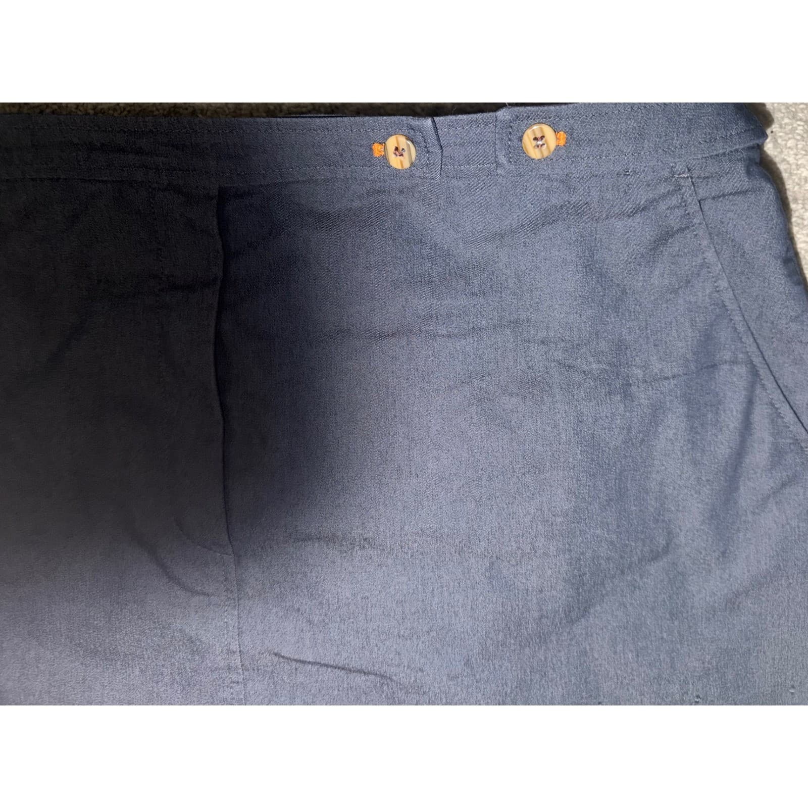 ESCADA Sport Blue Button Skirt Sz 42 Office Siren Luxury Designer Tailored - Thumbnail 4